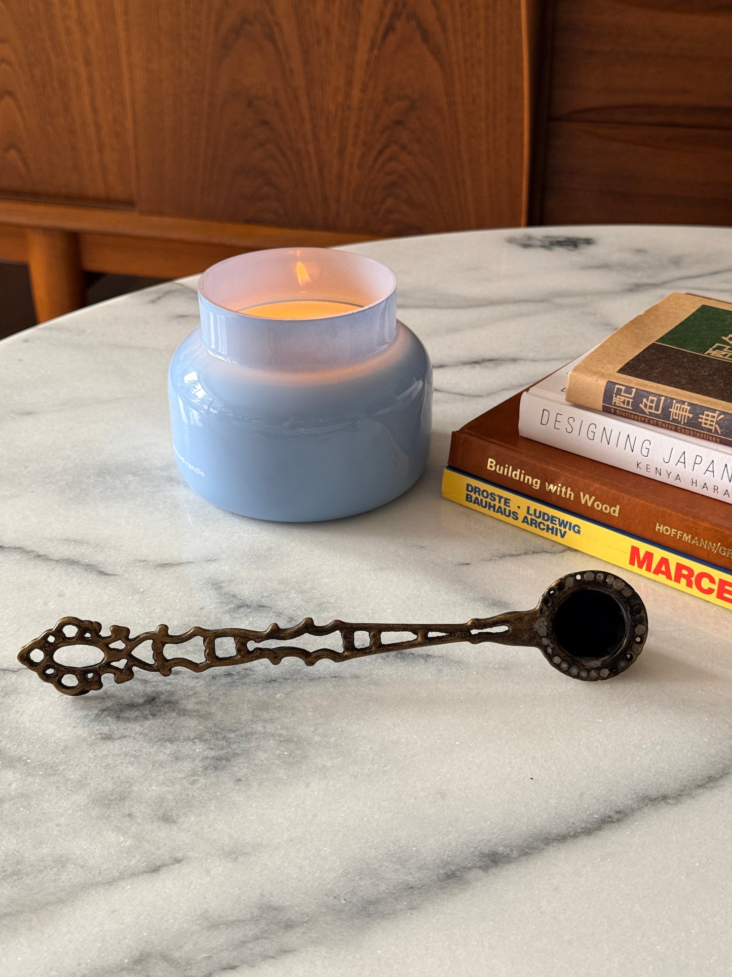 Vintage Ornate Brass Candle Snuffer