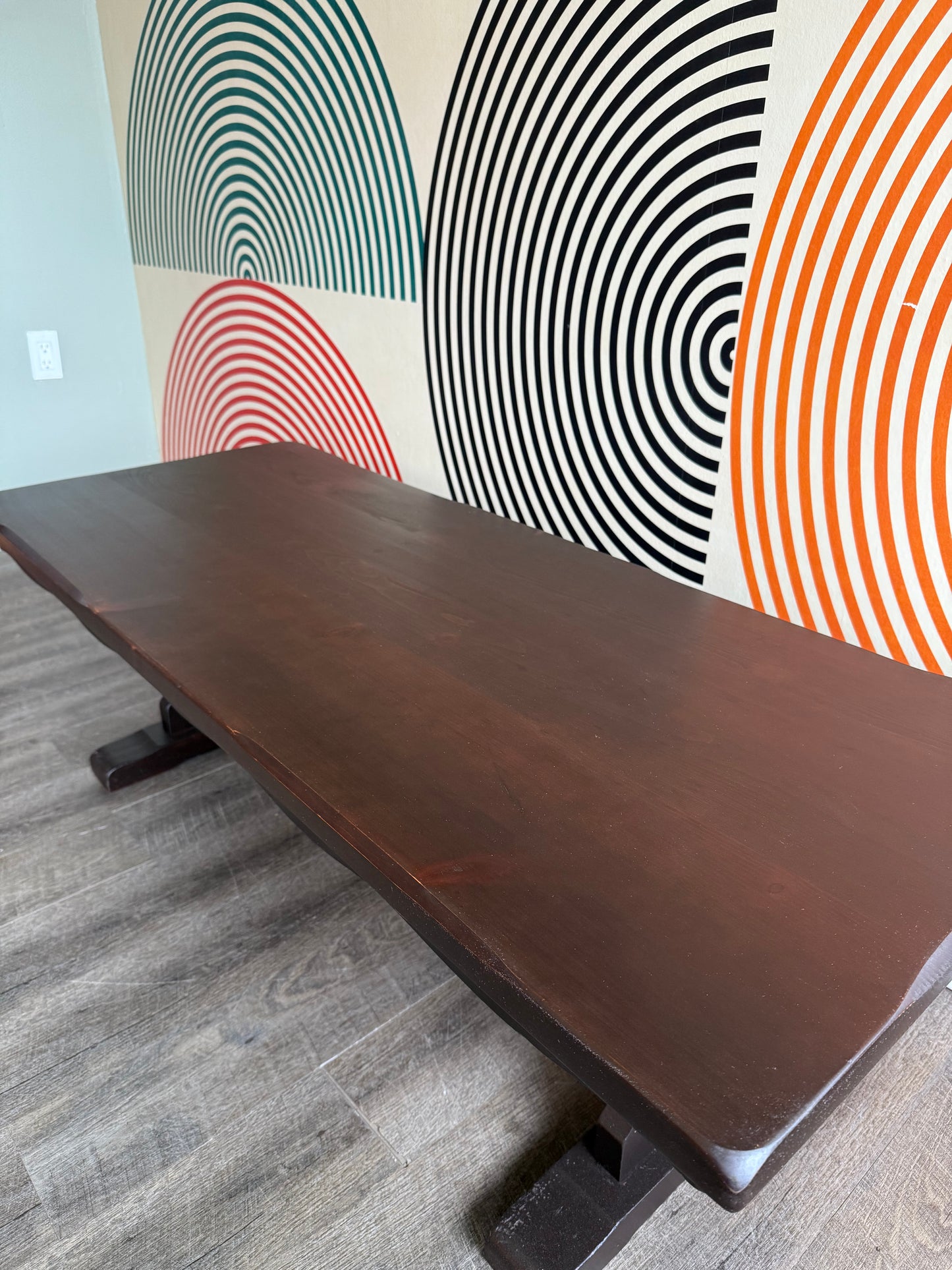 Vintage Solid Wood Trestle Coffee Table