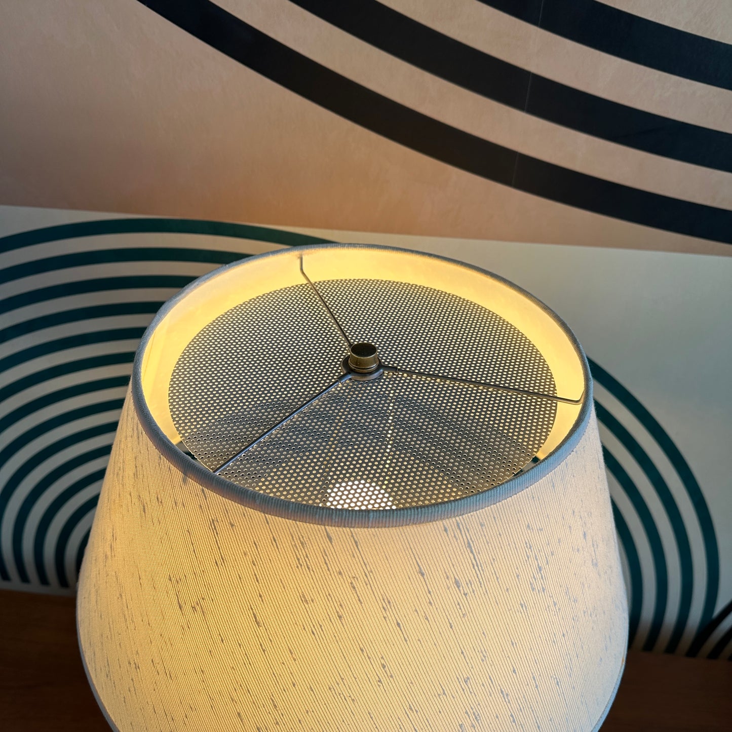 Vintage MCM White Table Lamp