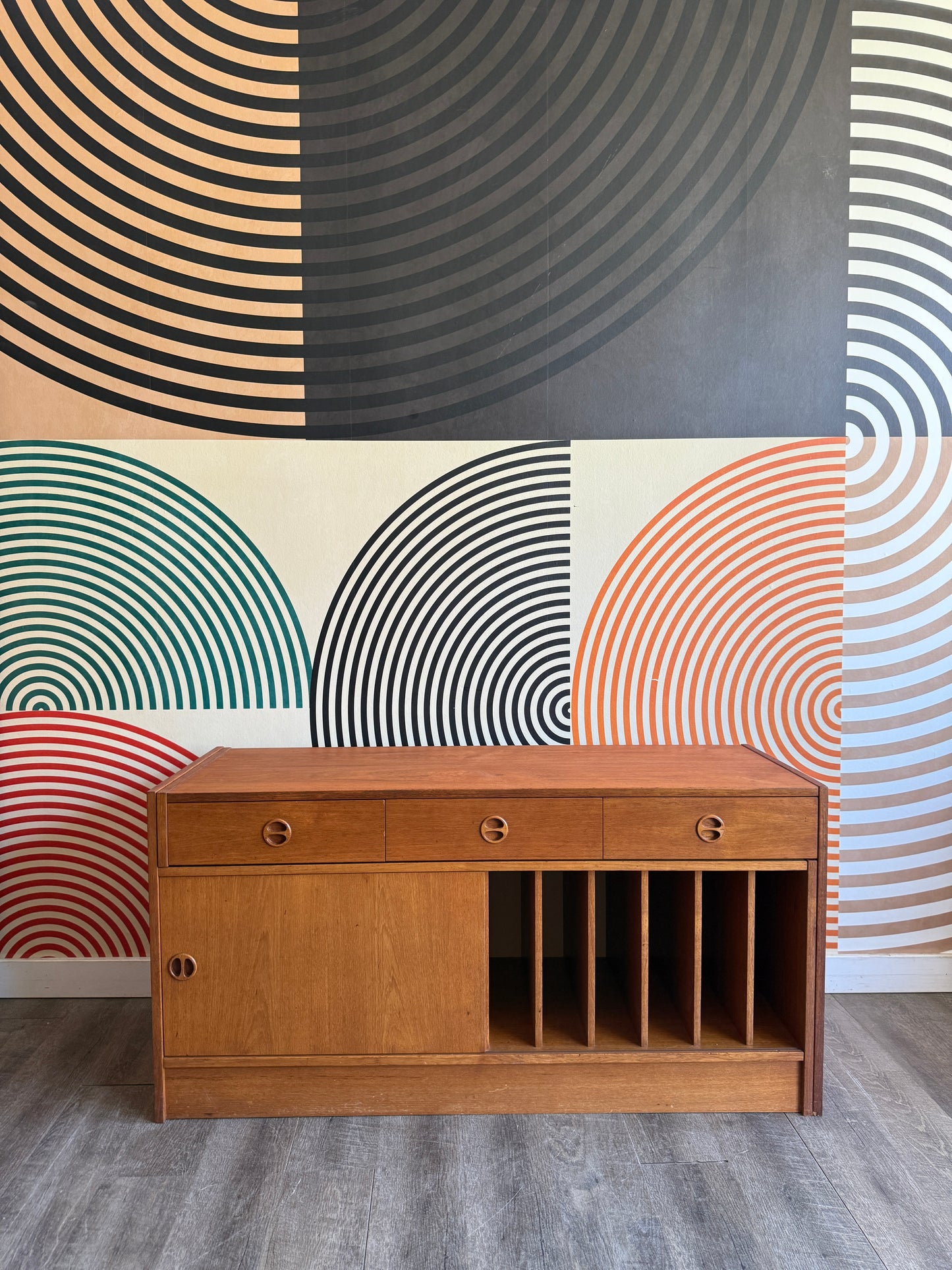 Vintage Teak Pull-out Cabinet