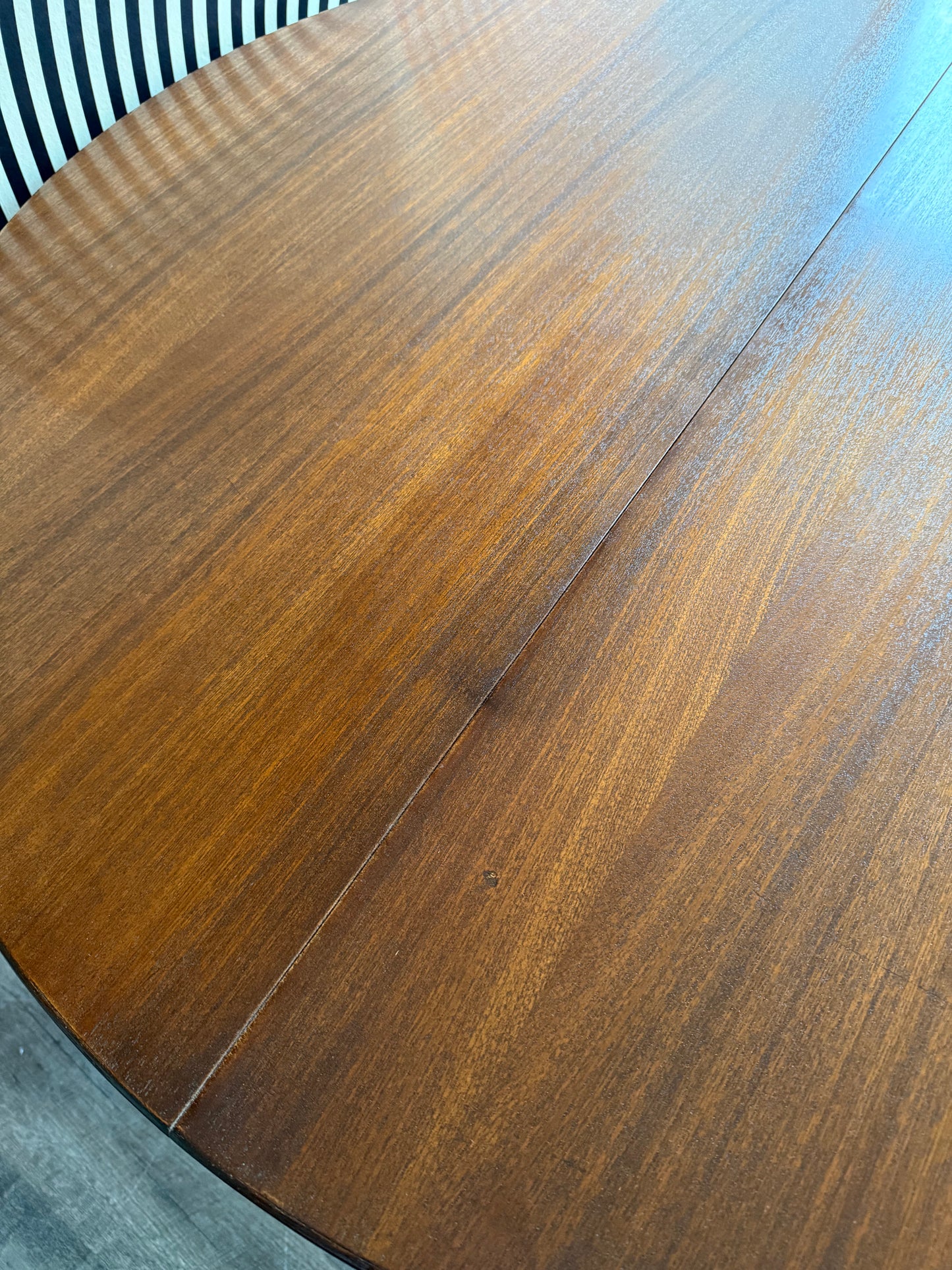 Vintage Round Walnut Dining Table