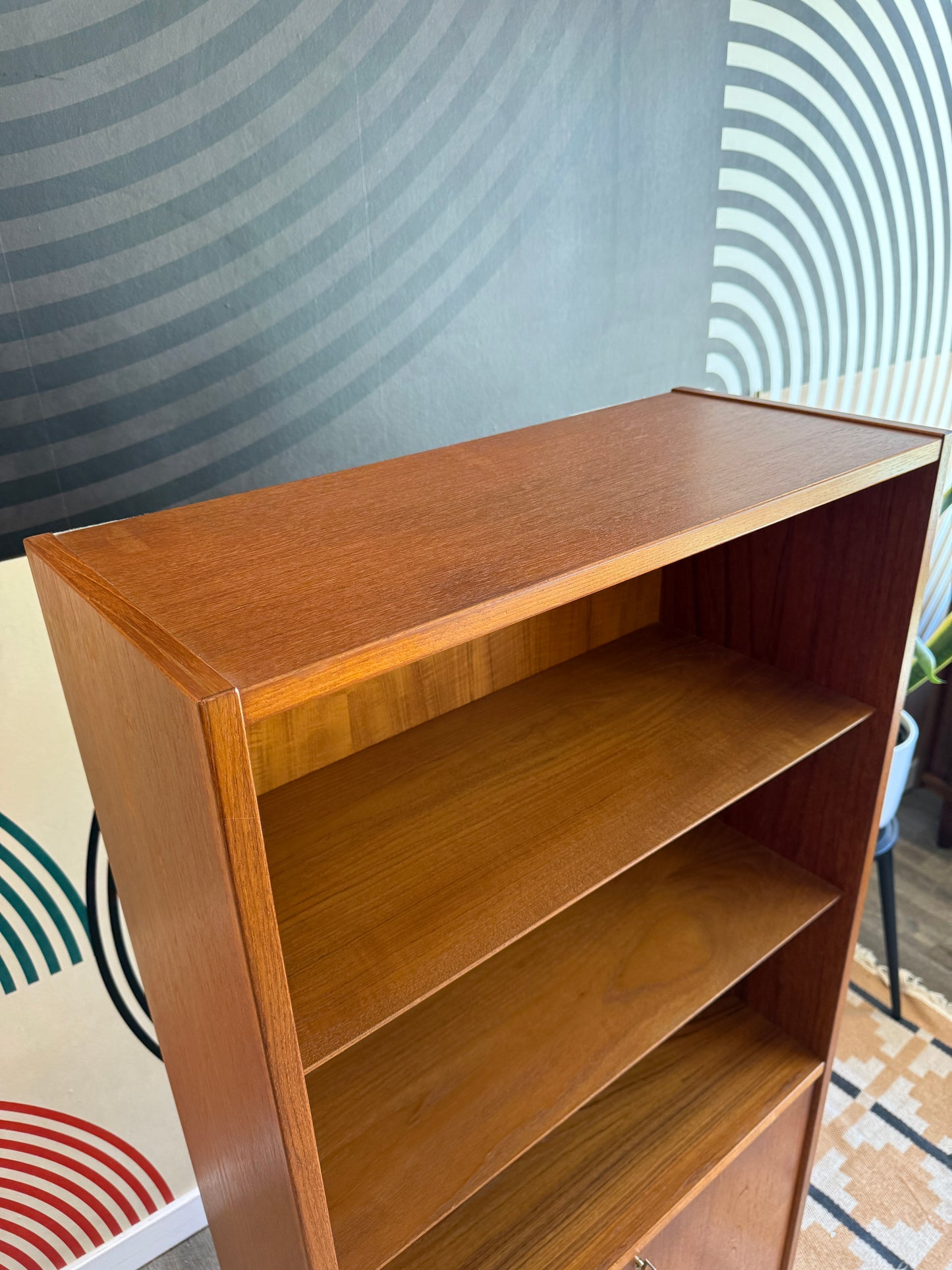 Danish Teak Cabinet with a Drop-down Door