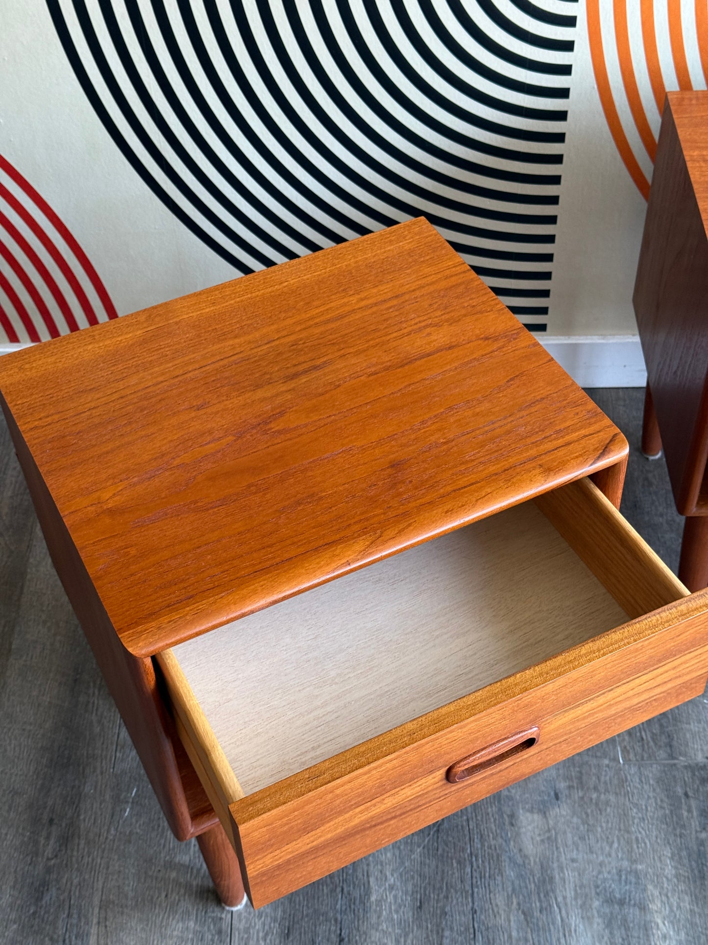 Pair of Vintage Teak Nightstands