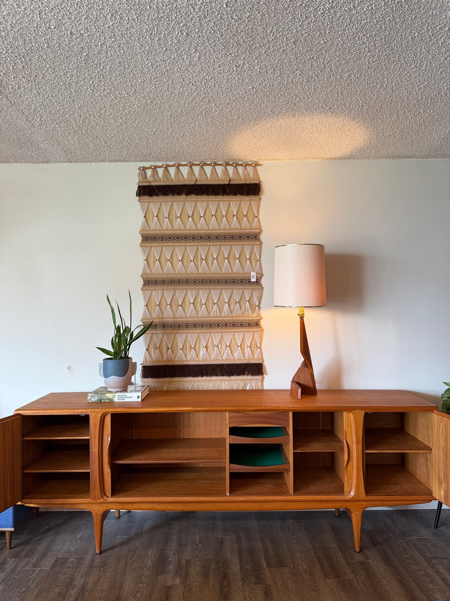 Johannes Andersen Model -19 Tambour-Door Credenza for Uldum Møbelfabrik