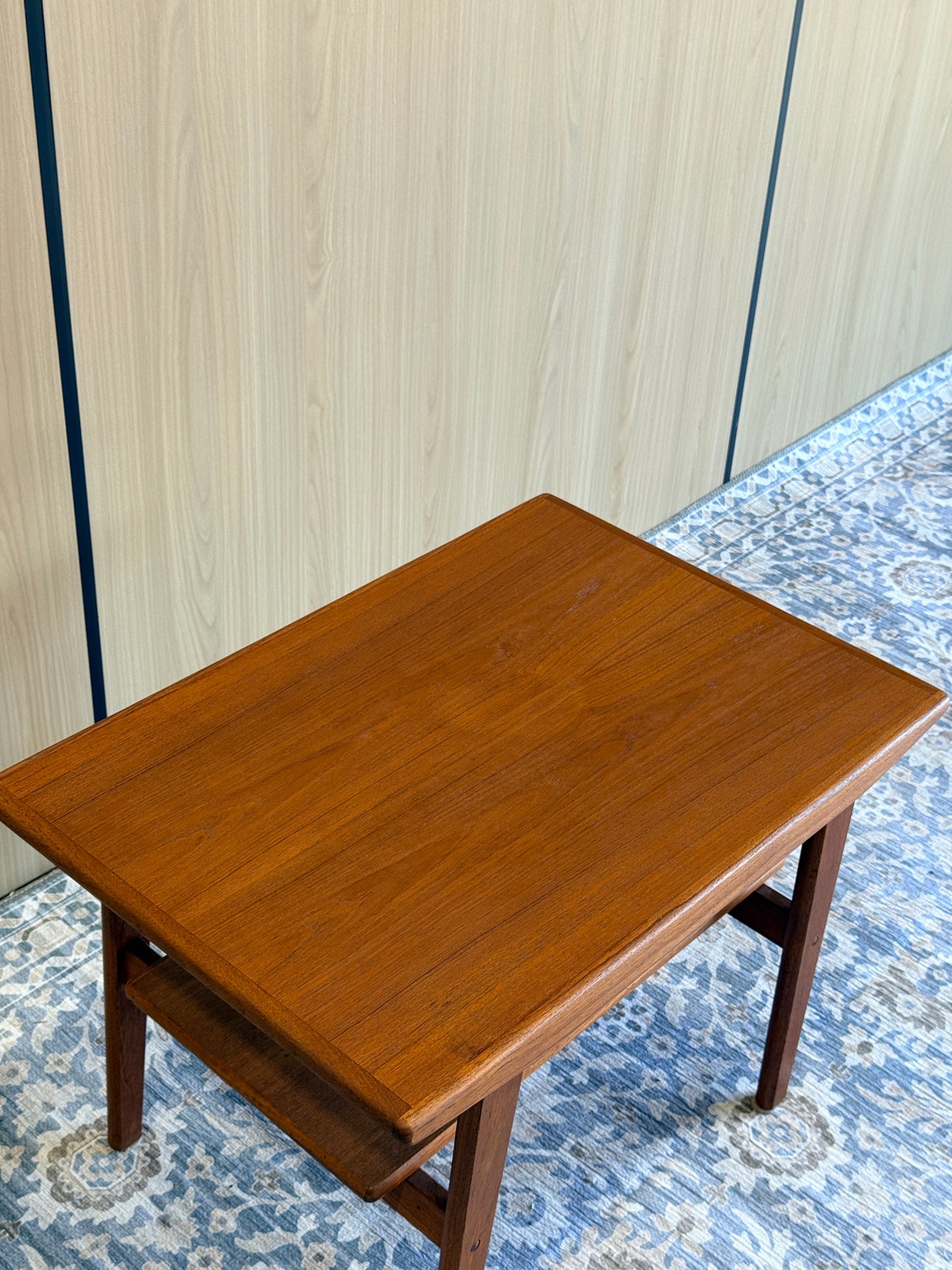 Vintage Teak Two-Tiered End Table