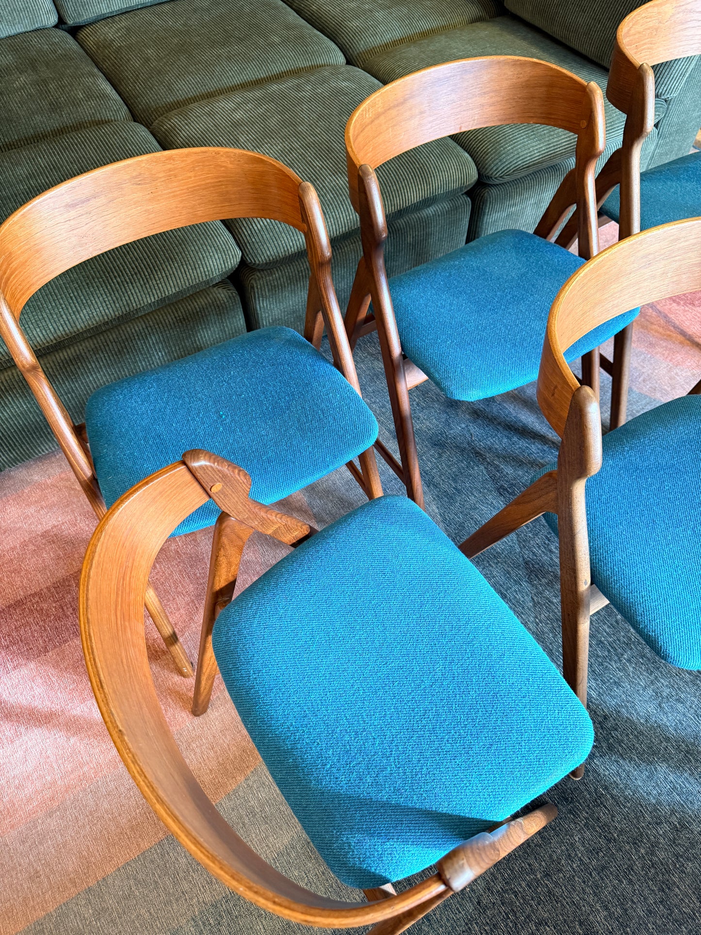 Set of 6 Teak A- Frame Dining Chairs