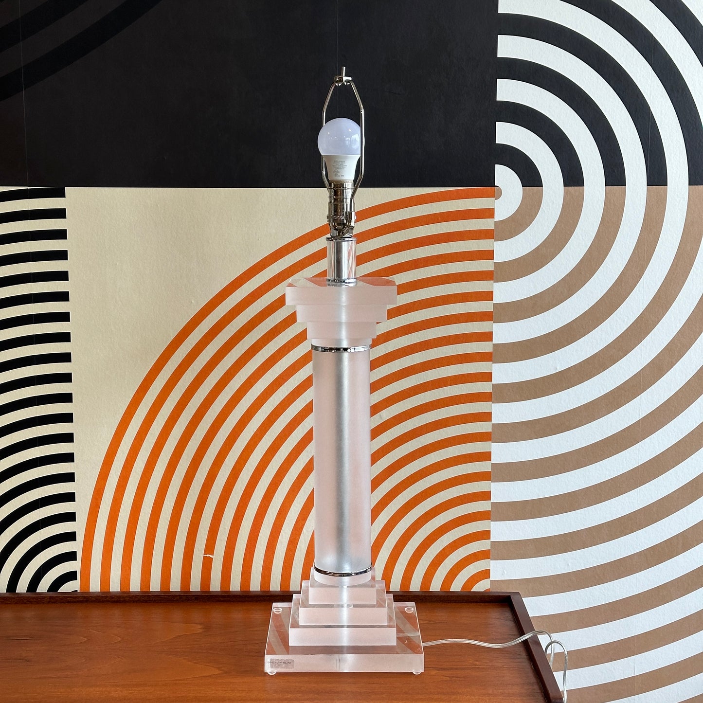 Bauer Lamp Company Lucite Table Lamp,1991
