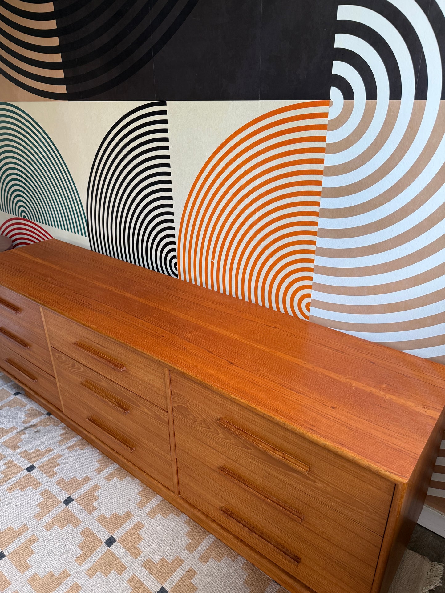 Teak 9-Drawer Dresser