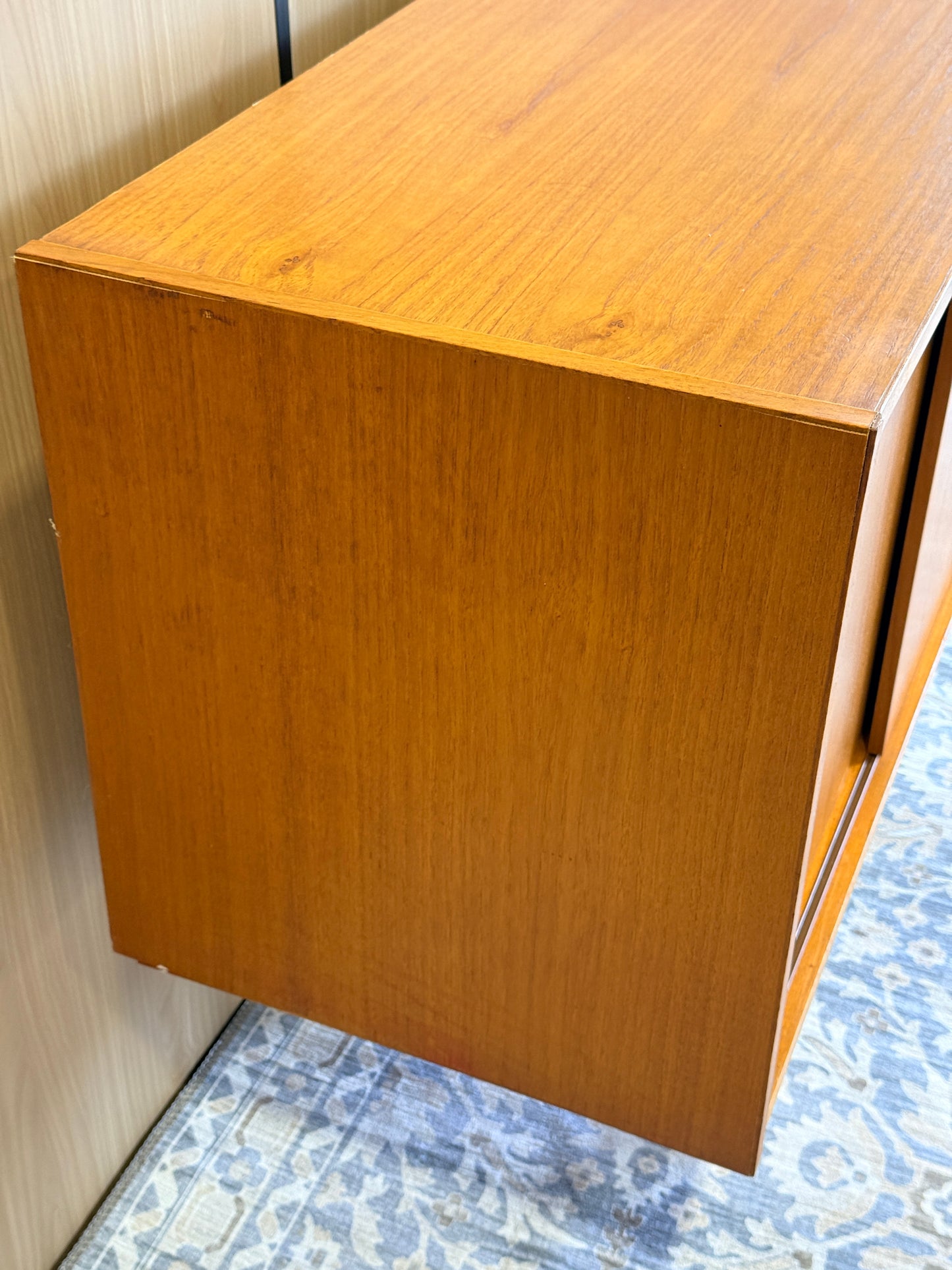 Vintage Swedish Teak Sideboard 75”