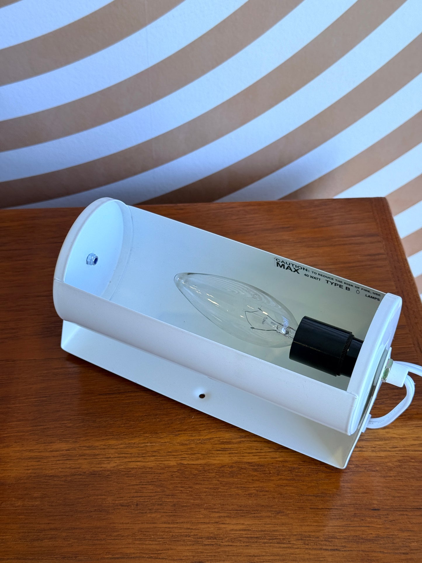 Vintage White Ikea Lod Wall Lamp