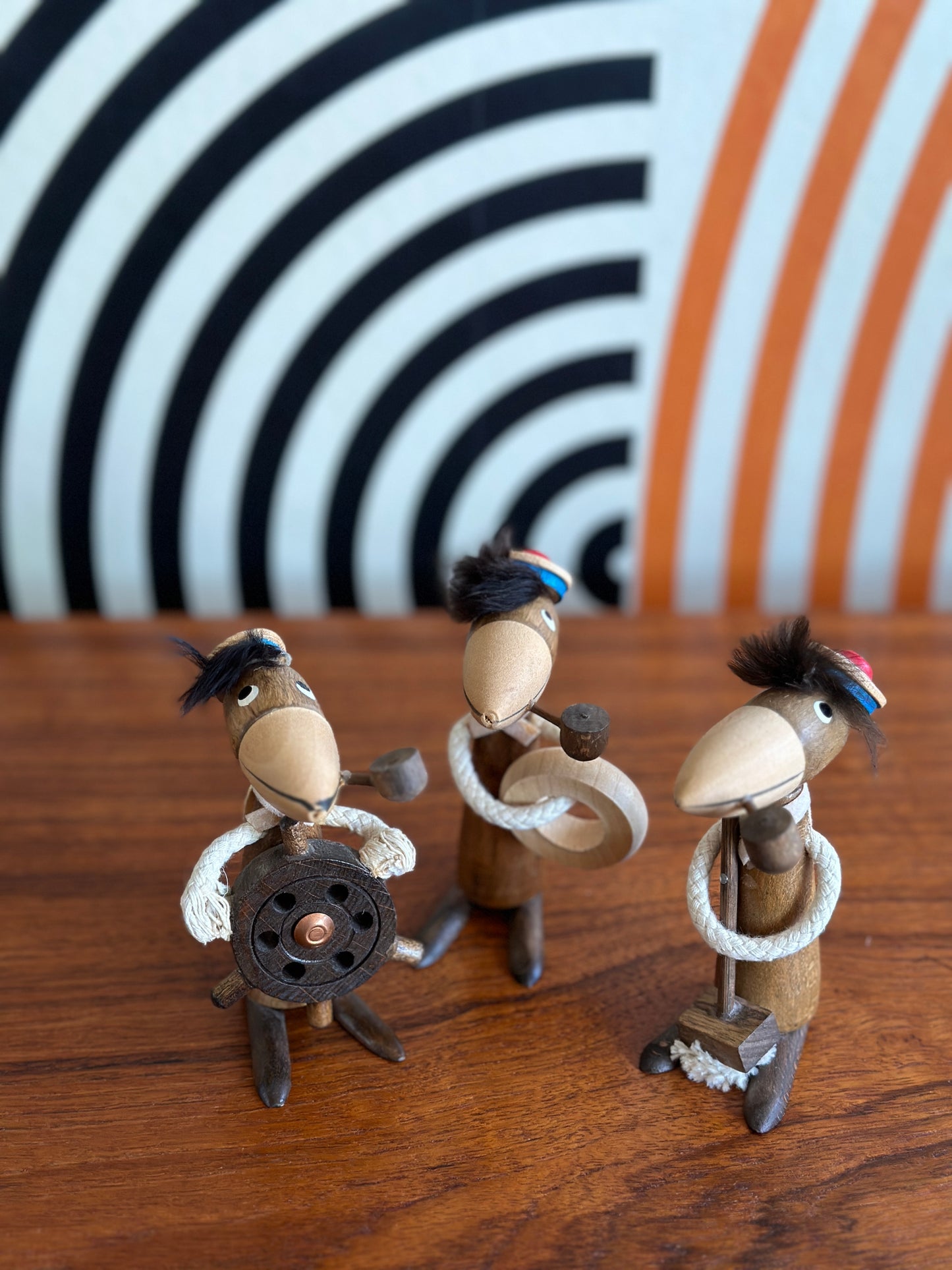 Vintage MCM Wooden Figurines