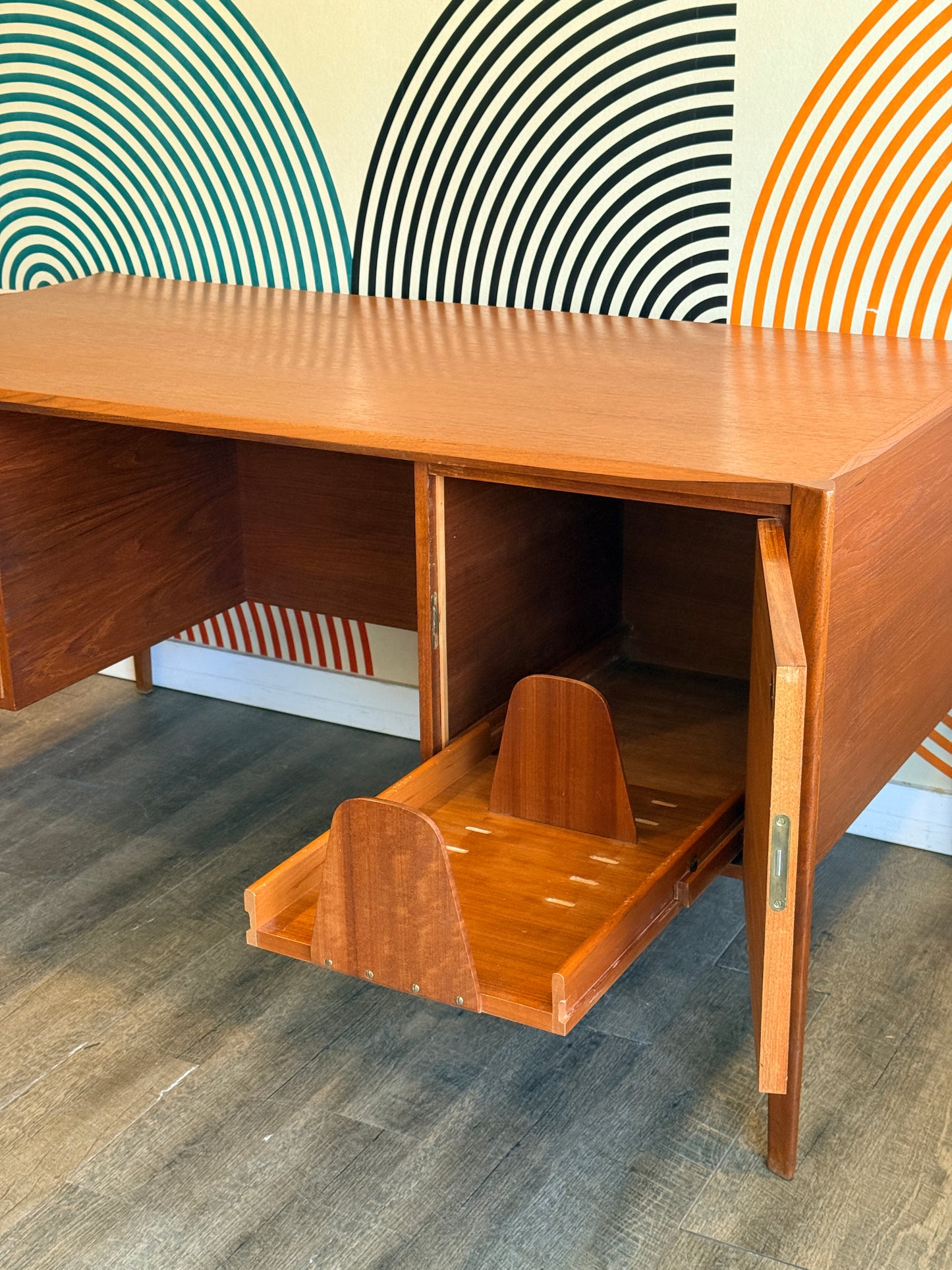 Vintage German Teak Desk by Wilhelm Renz, 1960s