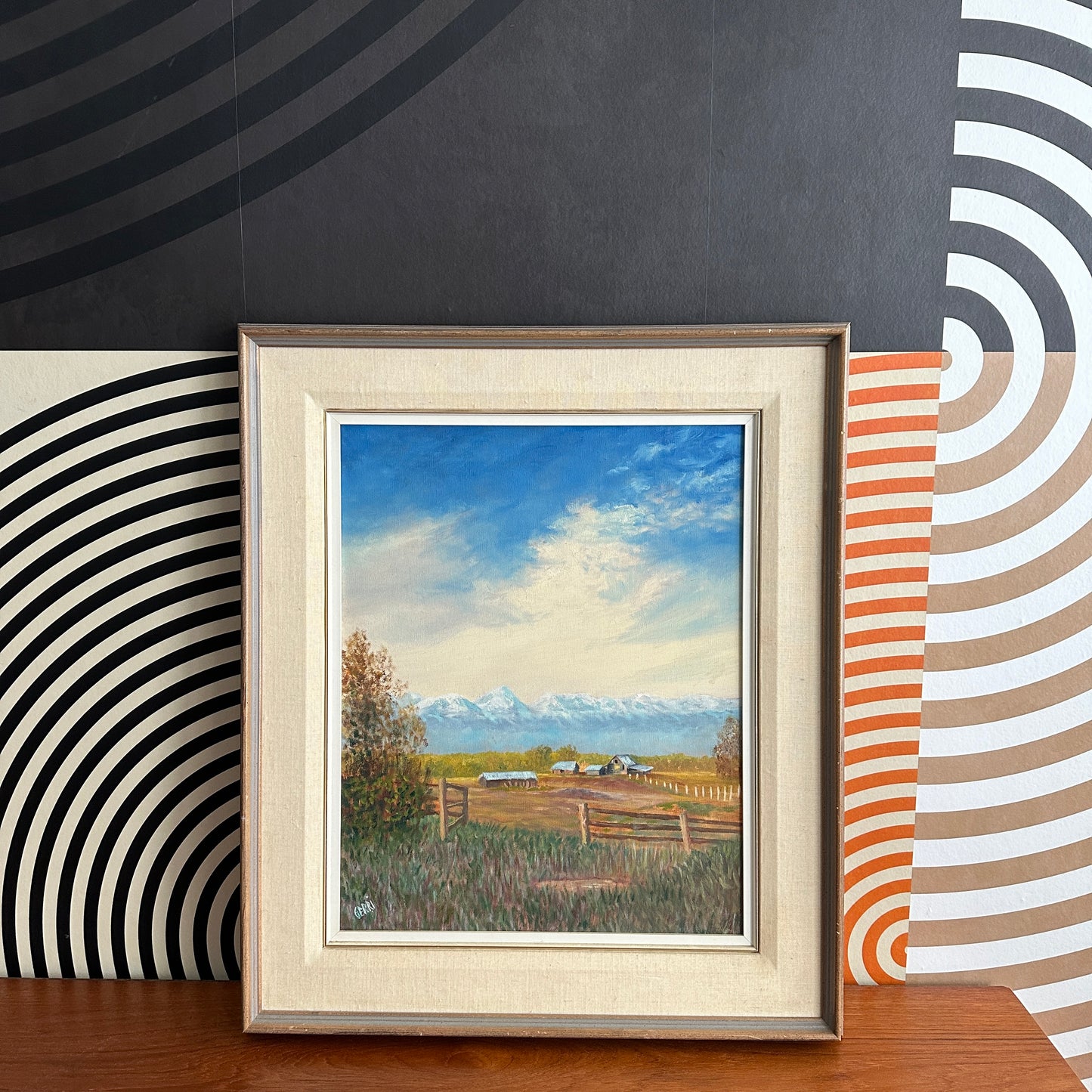 Vintage Framed and Signed Landscape Painting