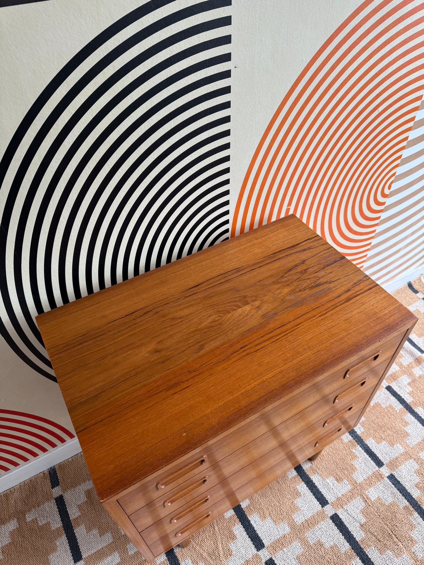 Danish Teak 4 Drawer Dresser by Hundevad