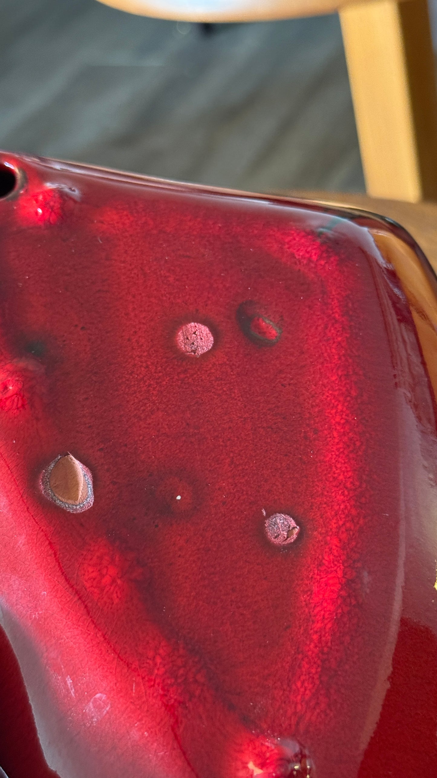 Midcentury Red Ashtray