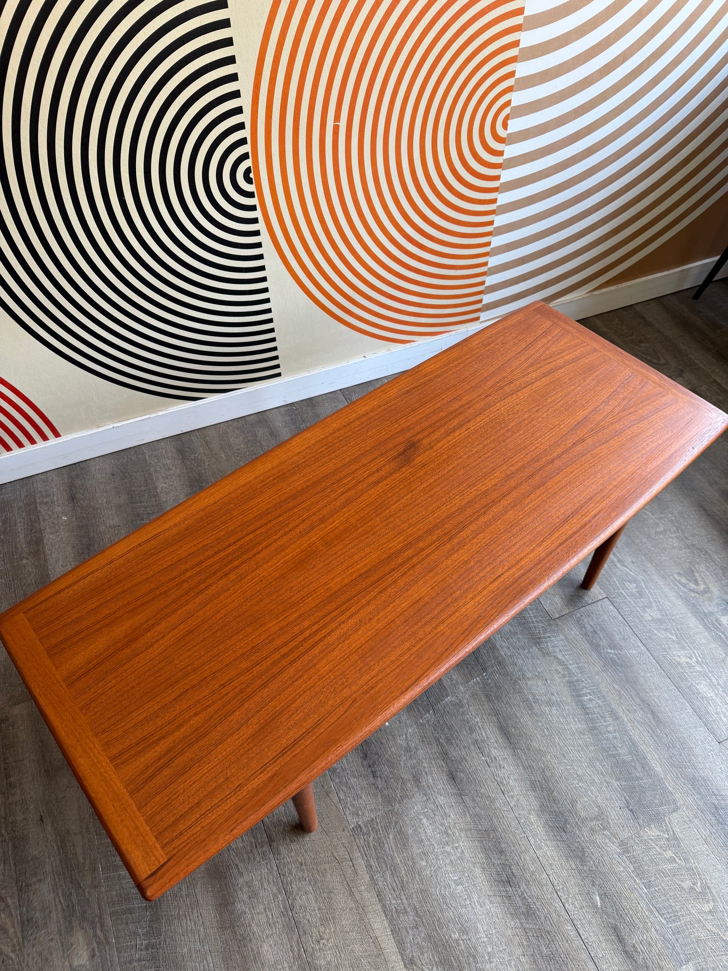 Grete Jalk Teak Surfboard Coffee Table for Glostrup