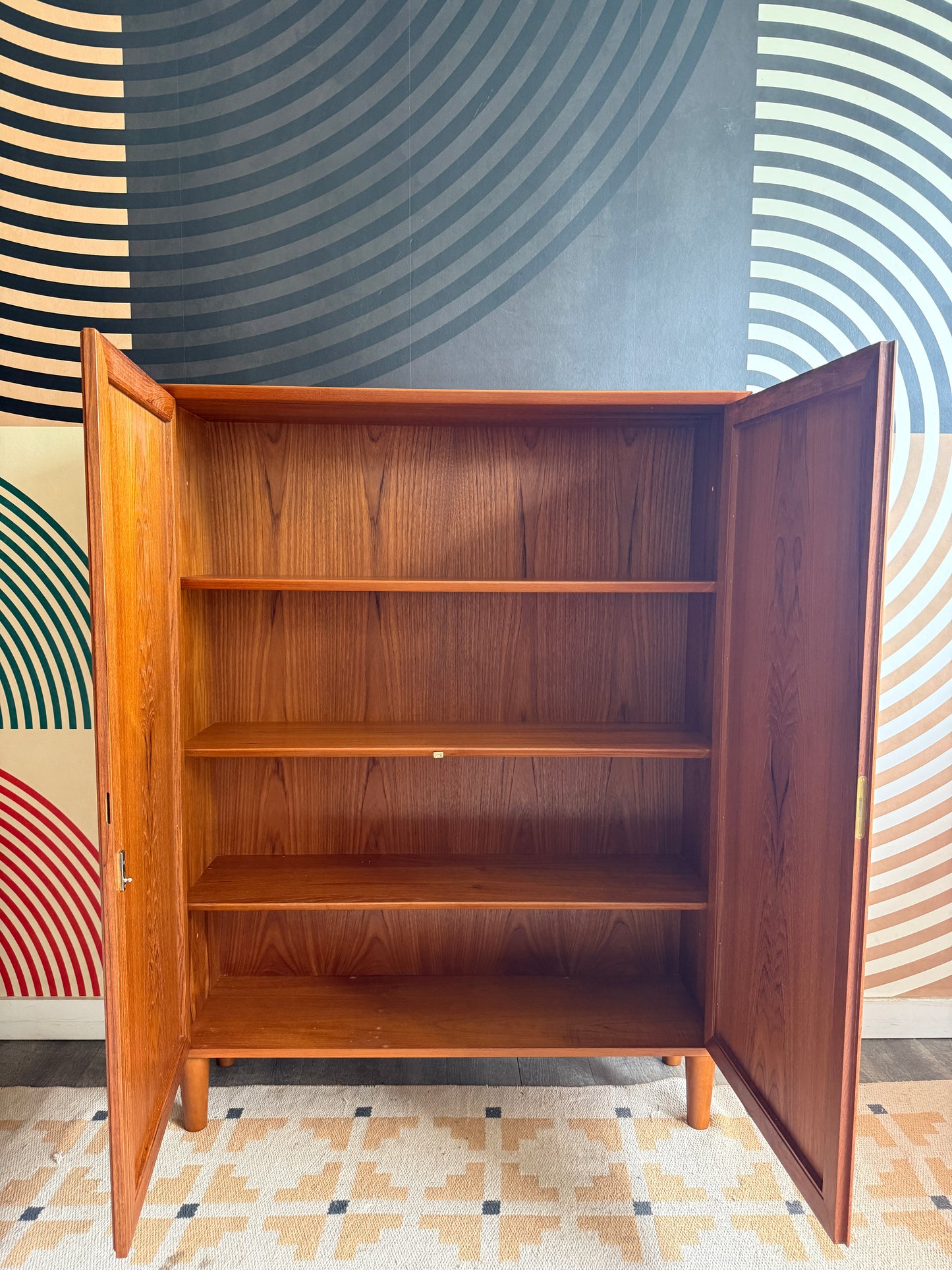Danish Teak Cabinet on Tapered Legs