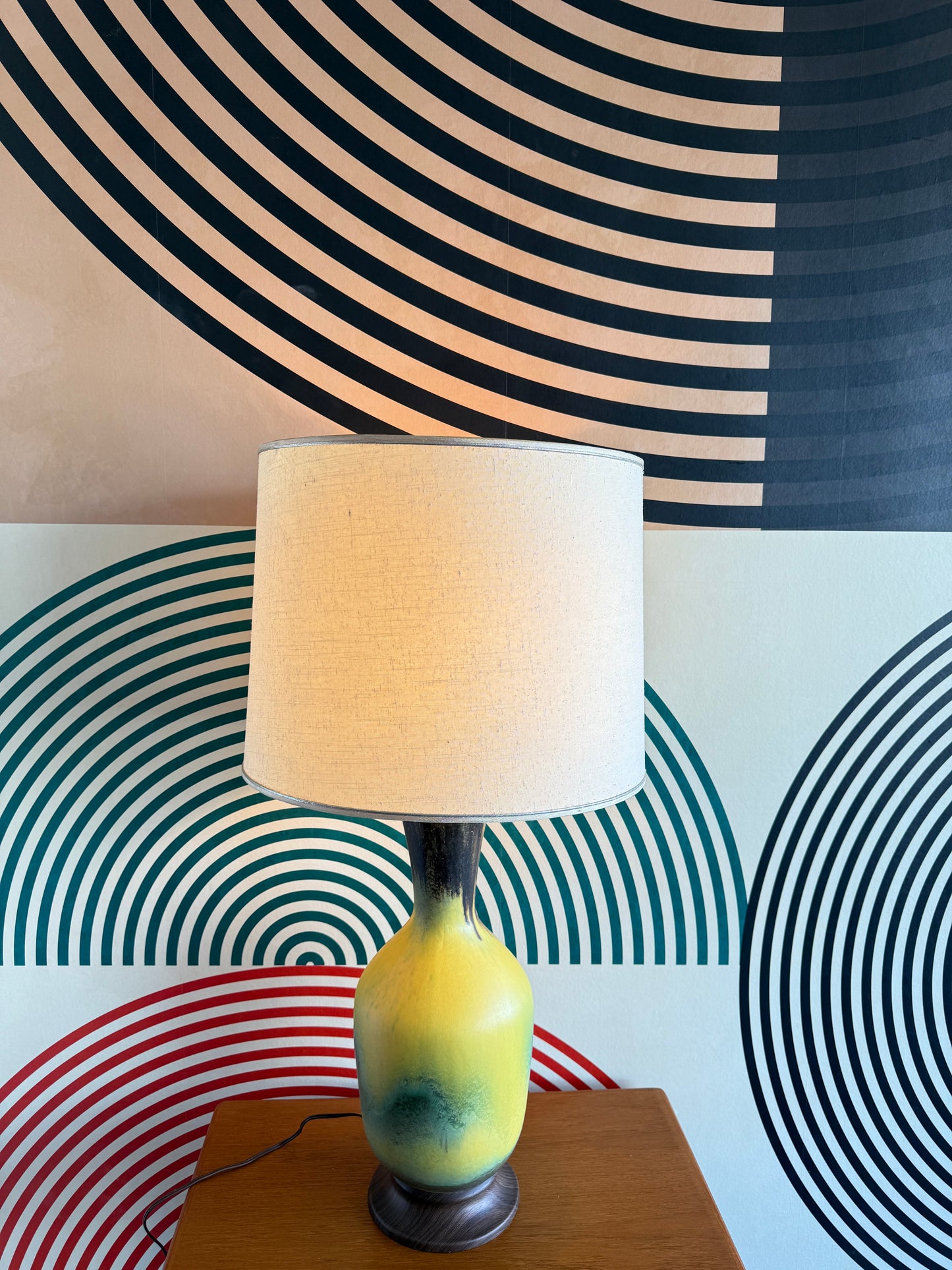 Large Vintage Midcentury Modern Ceramic Lamp