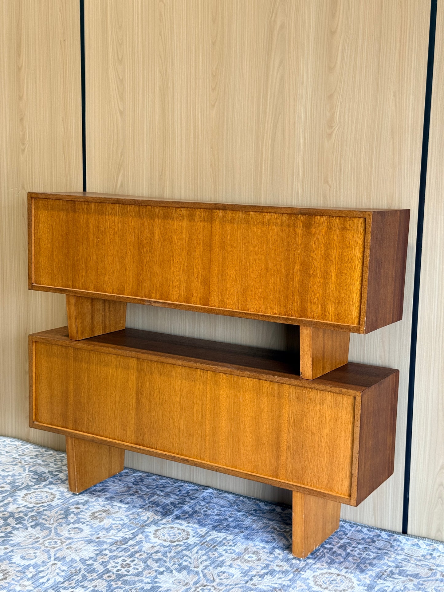 Vintage Midcentury Modern Teak Room Divider/Bookcase
