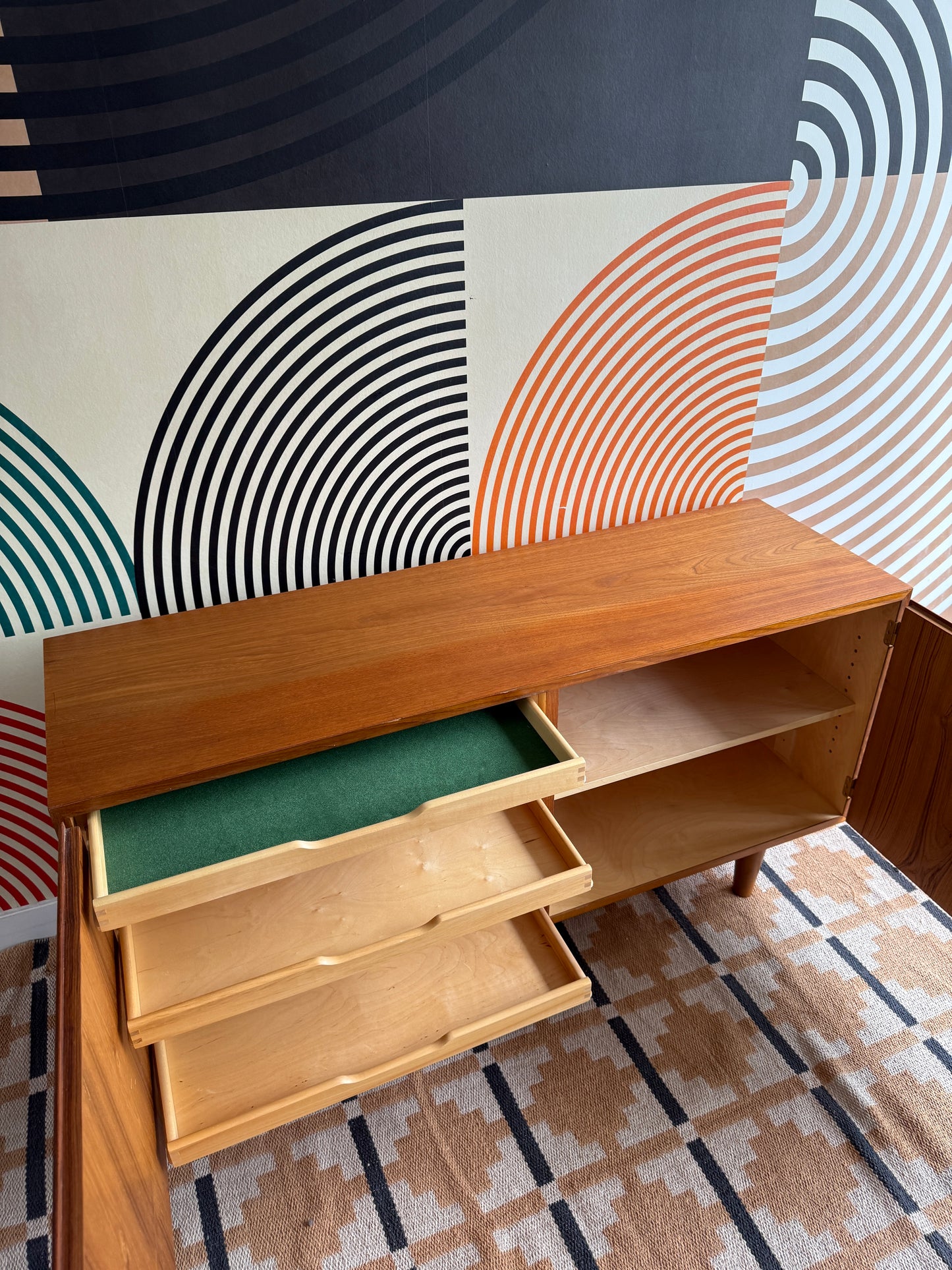 Vintage Danish Teak Sideboard by Hundevad
