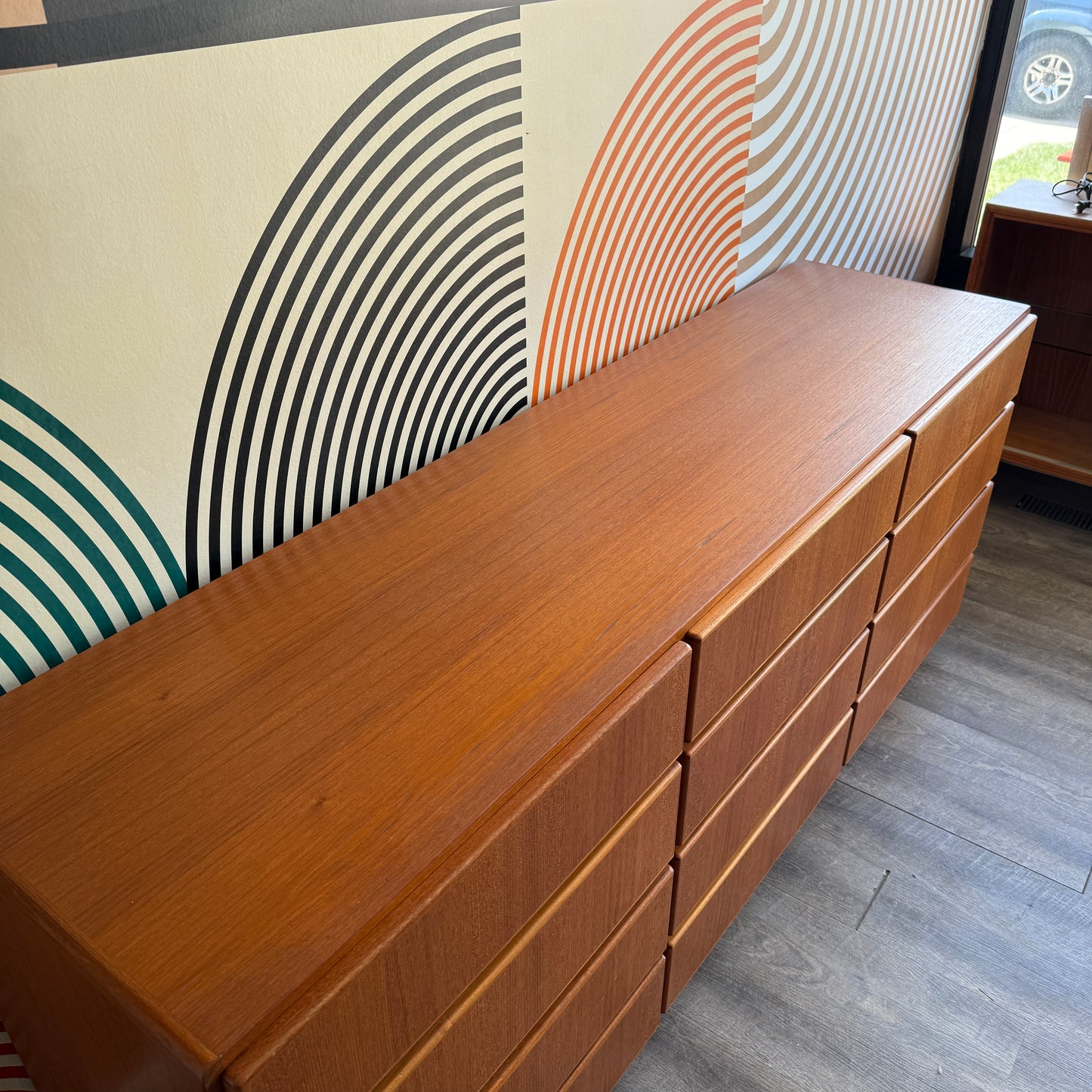 Danish Teak 12 Drawer Dresser by Komfort