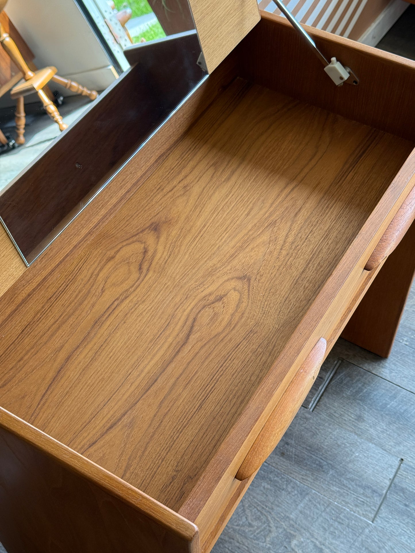 Vintage Teak Vanity Table