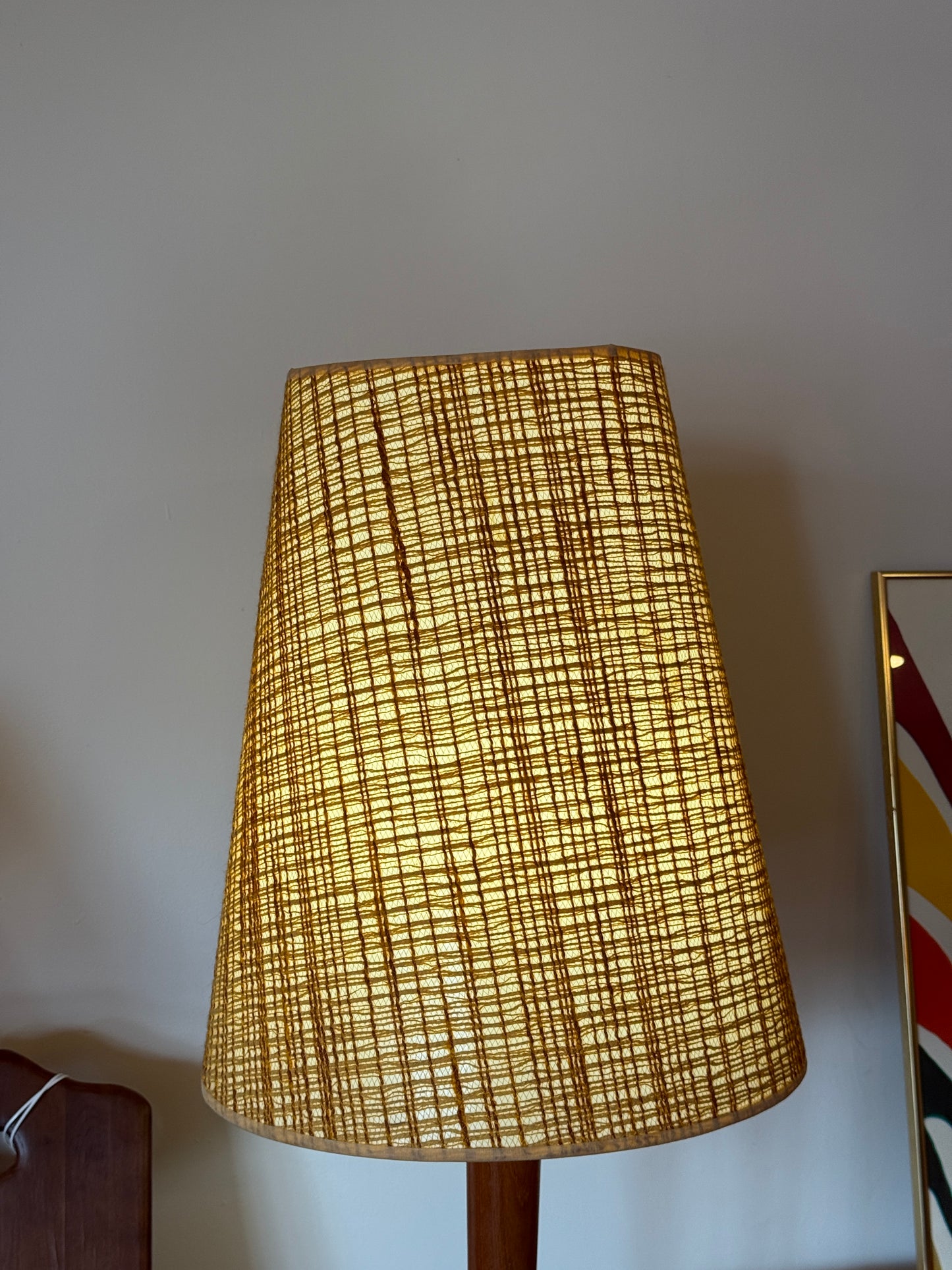 Vintage 1960s Solid Teak Floor Lamp