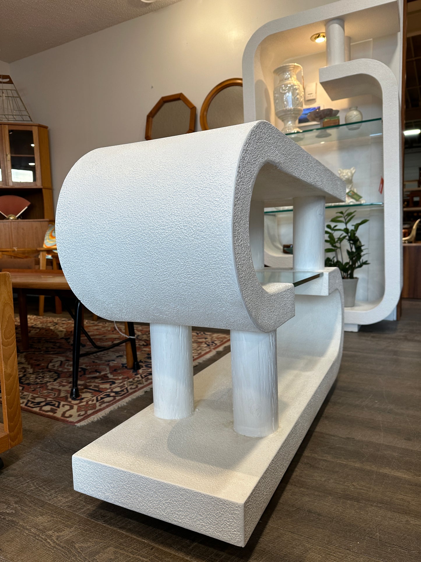 Post Modern Sculptural Plaster Console Table