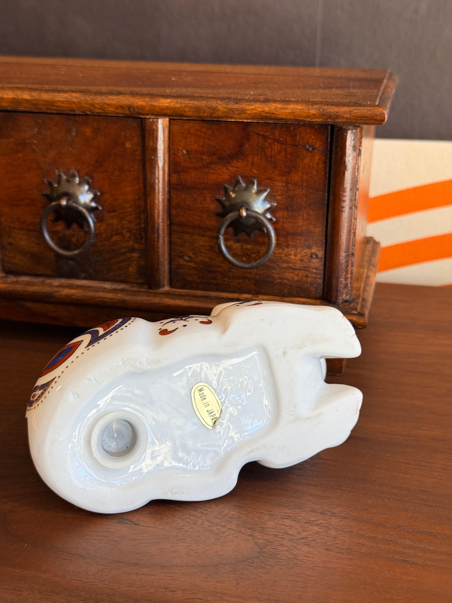 Vintage Japanese Imari Porcelain Dog Figurine