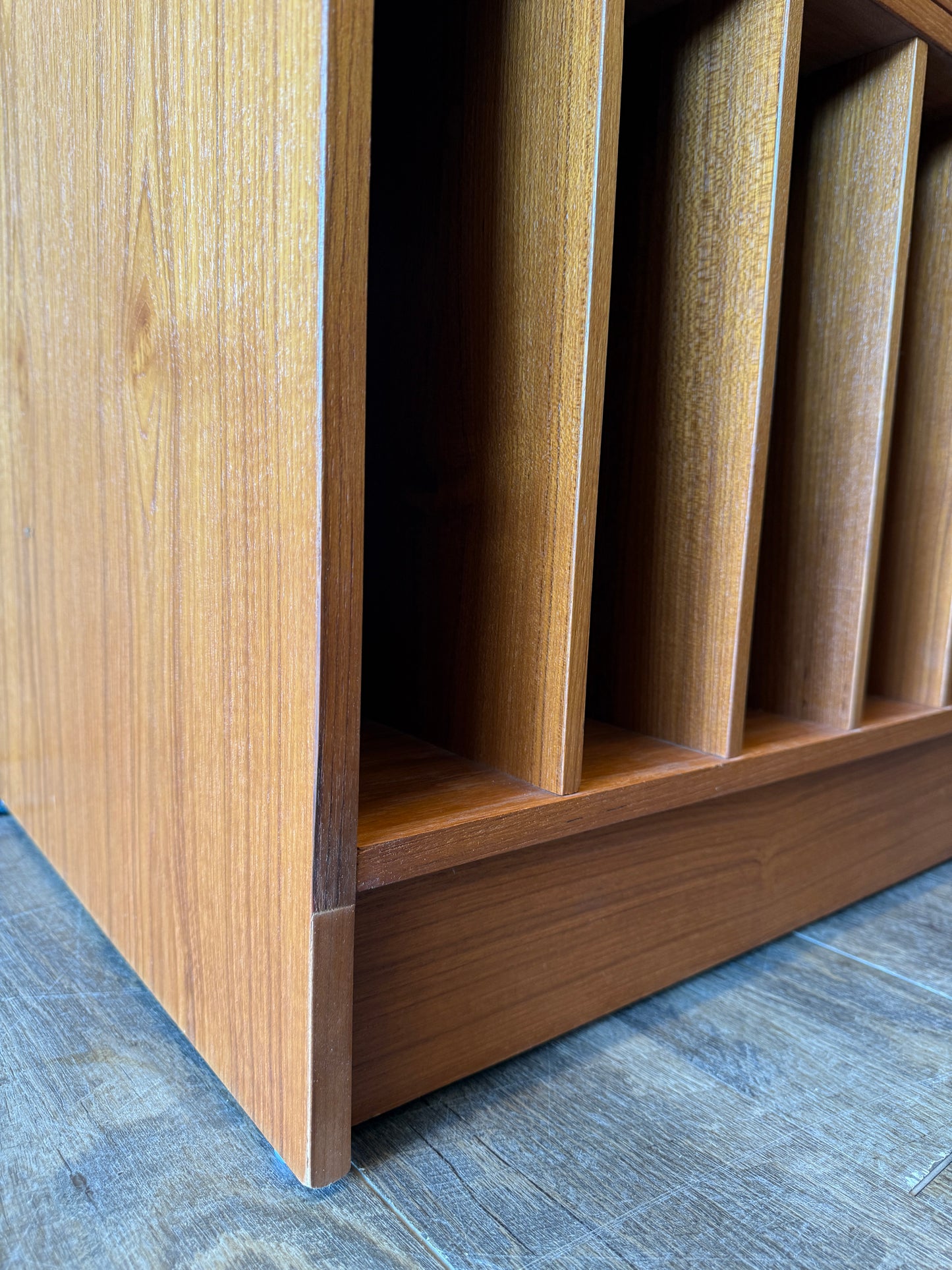 Vintage Teak Pull-out Cabinet with Two Drawers