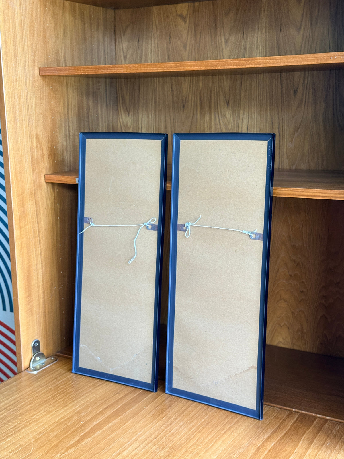 Vintage 80s Graphic Flower Vase Rectangular Hanging Mirrors