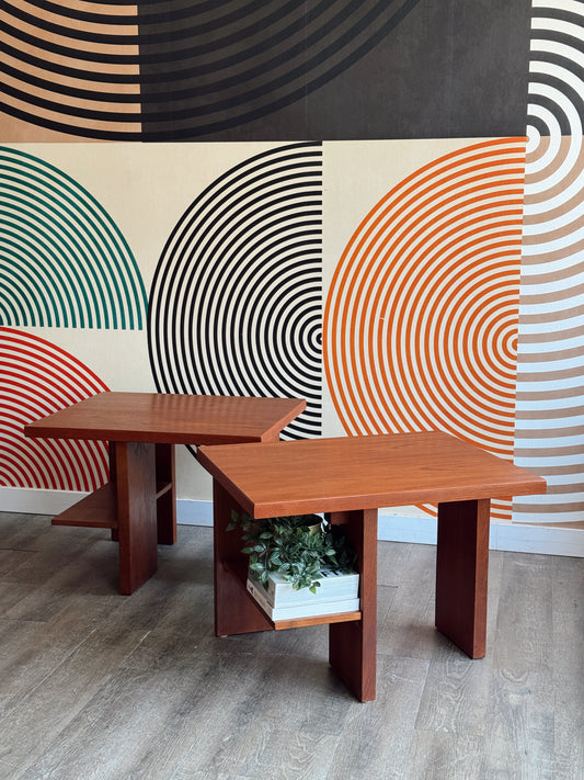 Pair of Teak Side Tables