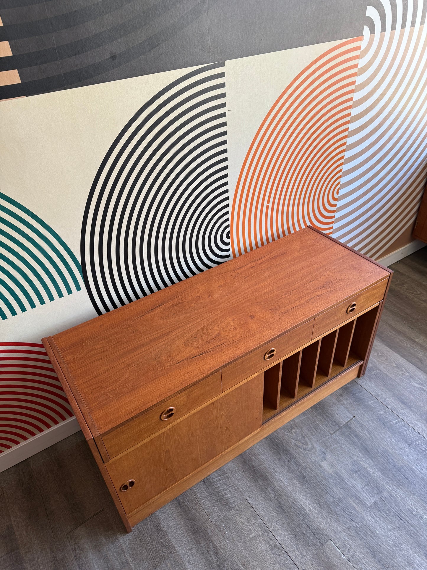 Vintage Teak Pull-out Cabinet