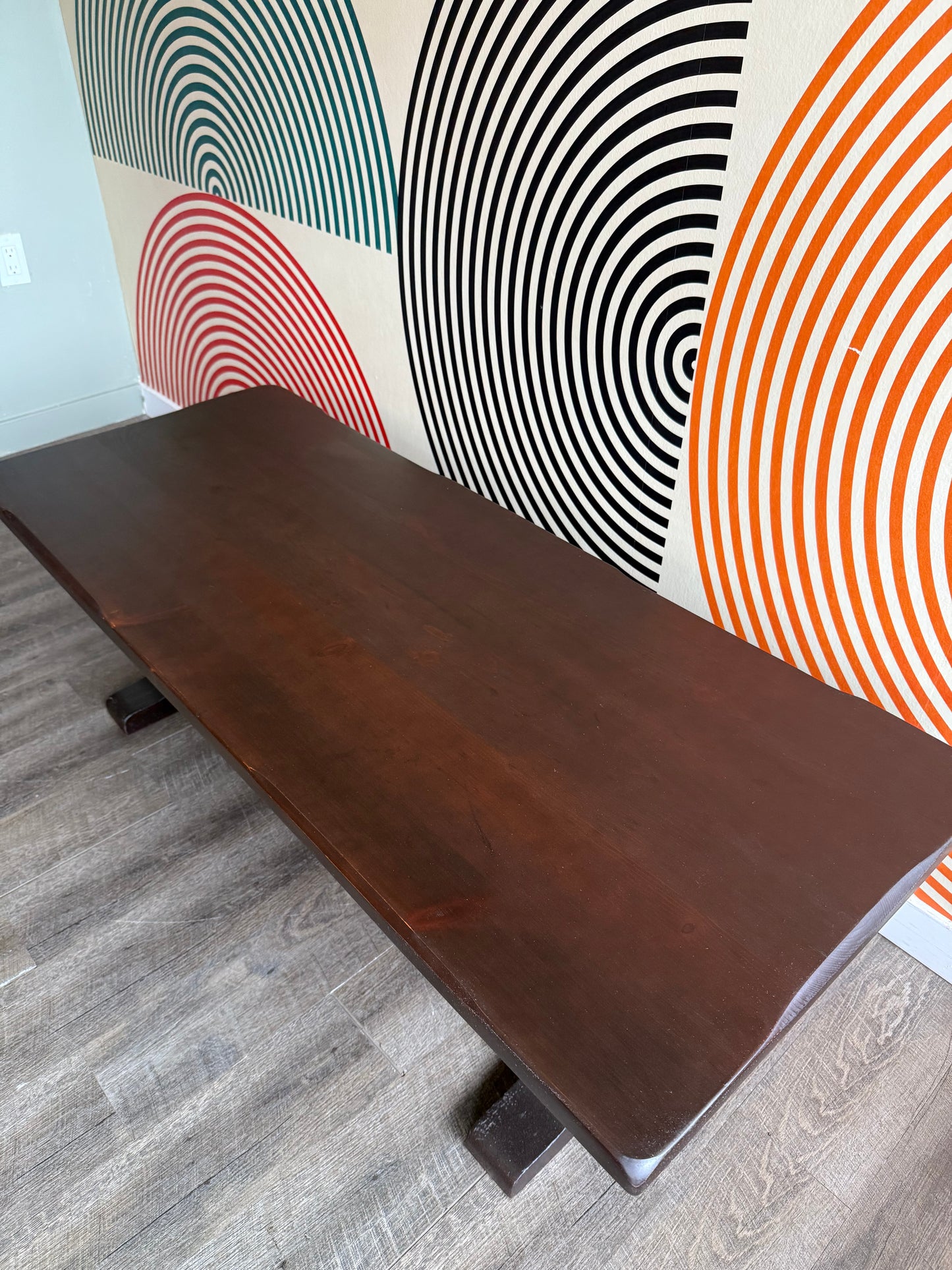 Vintage Solid Wood Trestle Coffee Table