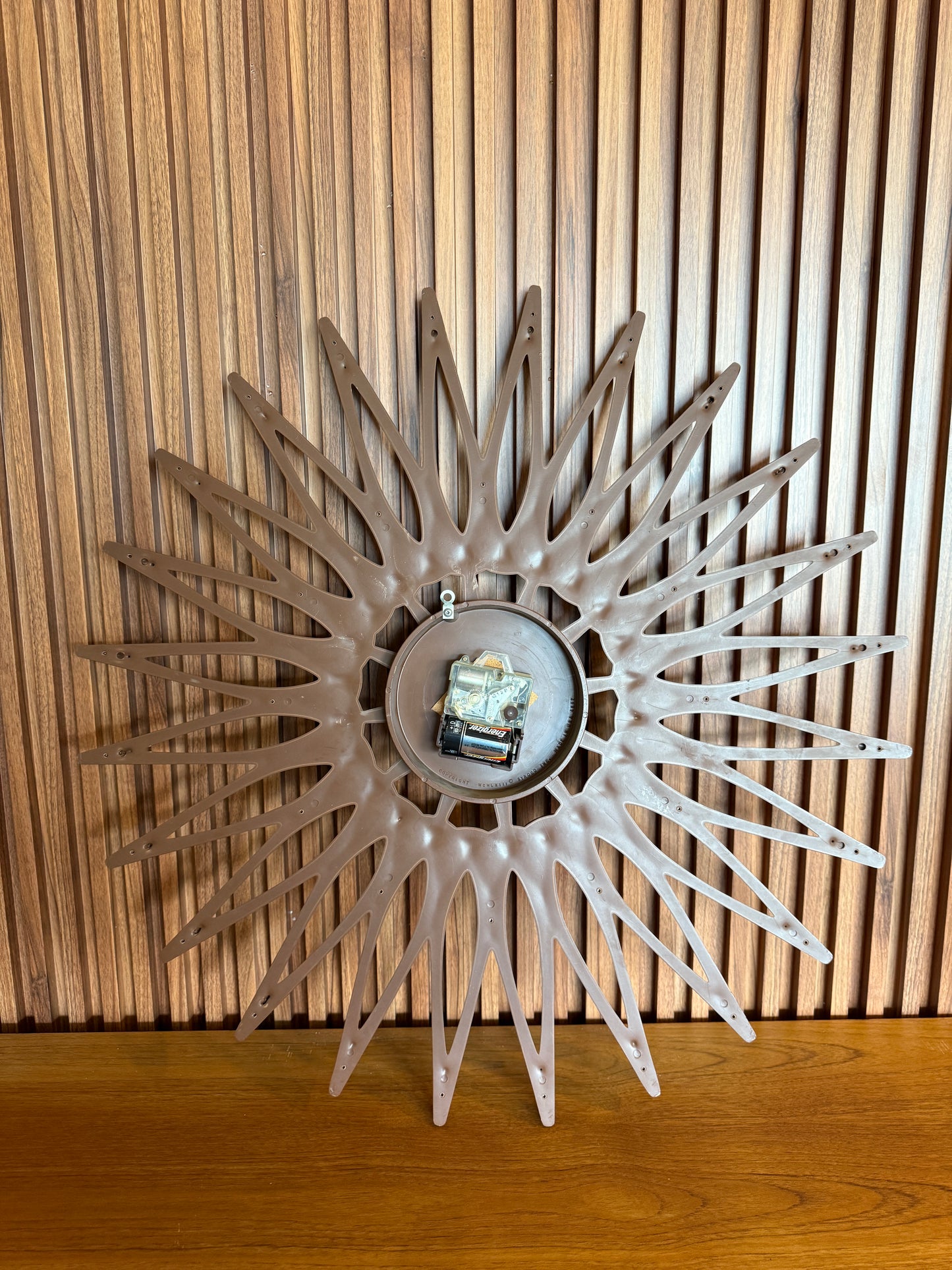 Vintage MCM Syrocco Starburst Wall Clock (Not working)
