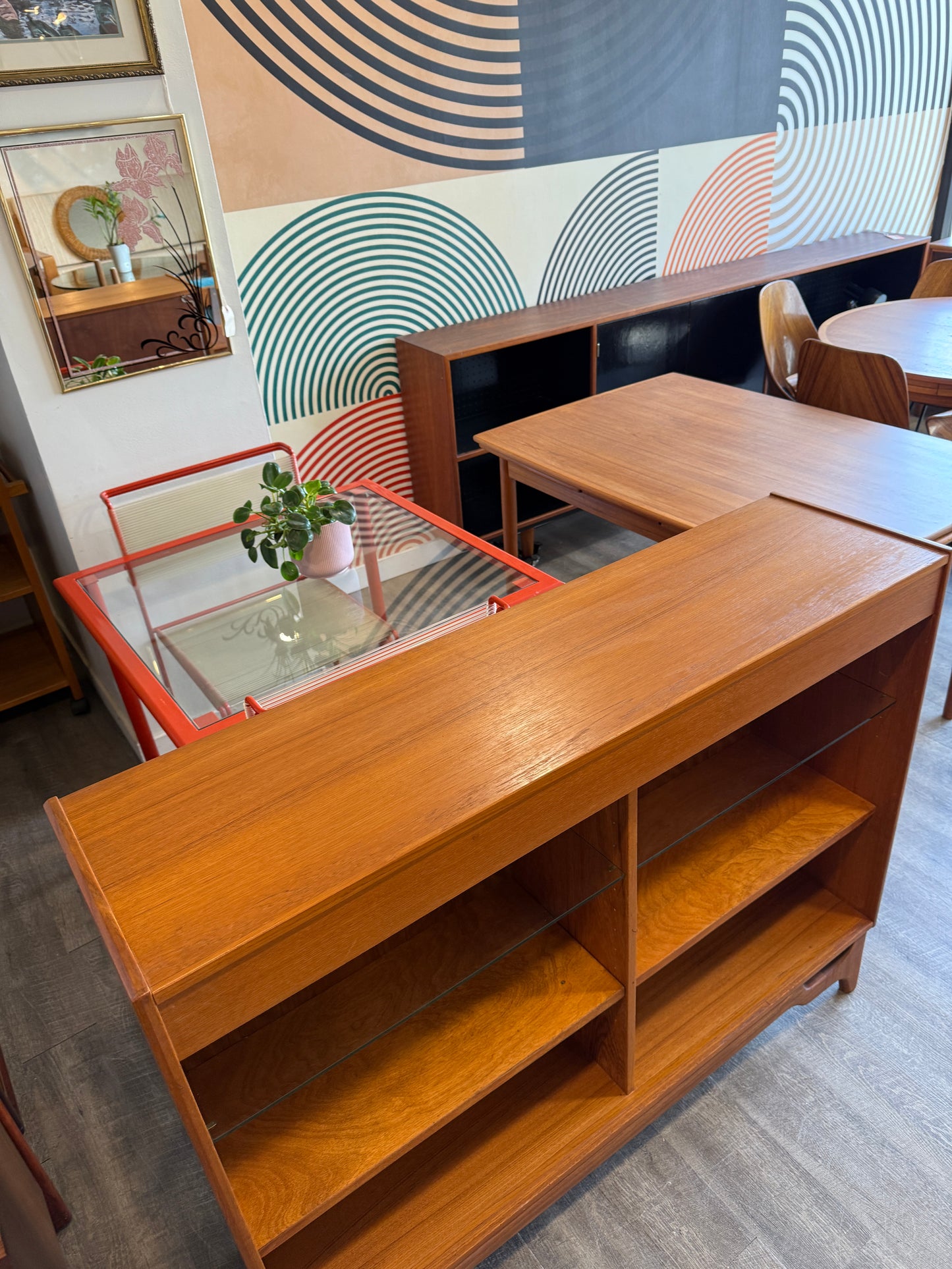 Vintage Teak Cabinet on Custom Base