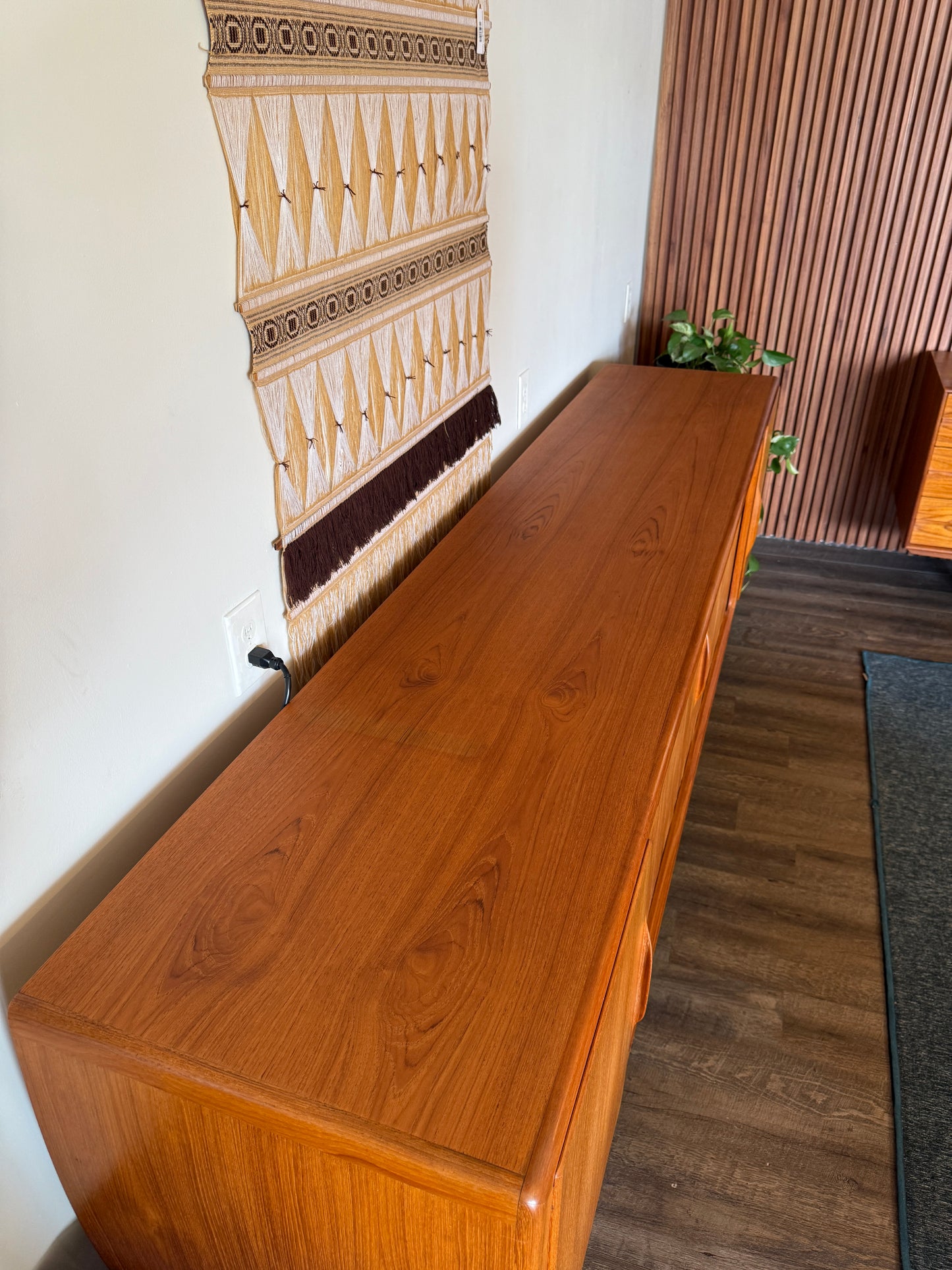 Johannes Andersen Model -19 Tambour-Door Credenza for Uldum Møbelfabrik