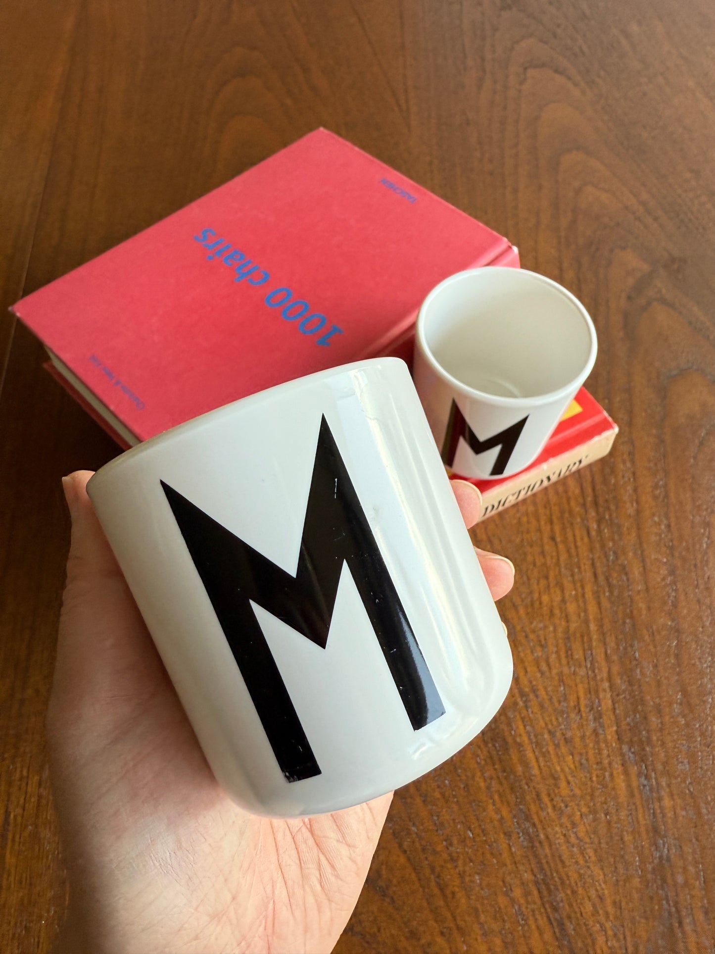Pair of Design Letters Melamine “M” Cups
