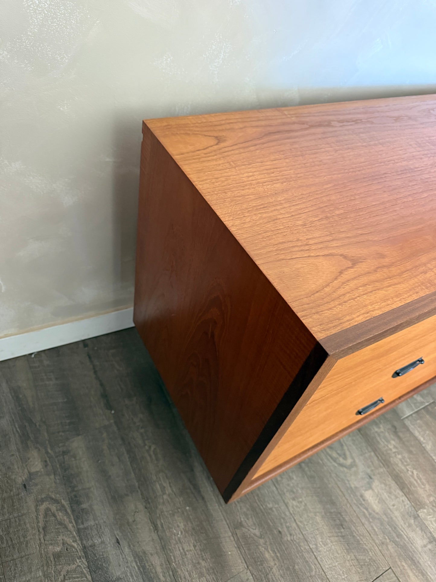 RS Associates Teak 9 Drawer Dresser