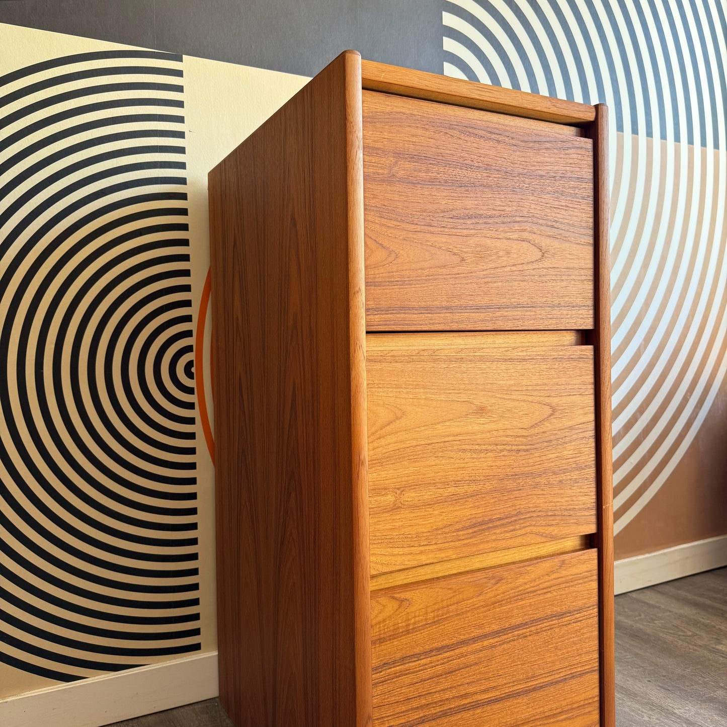 Vintage Teak Filing Cabinet