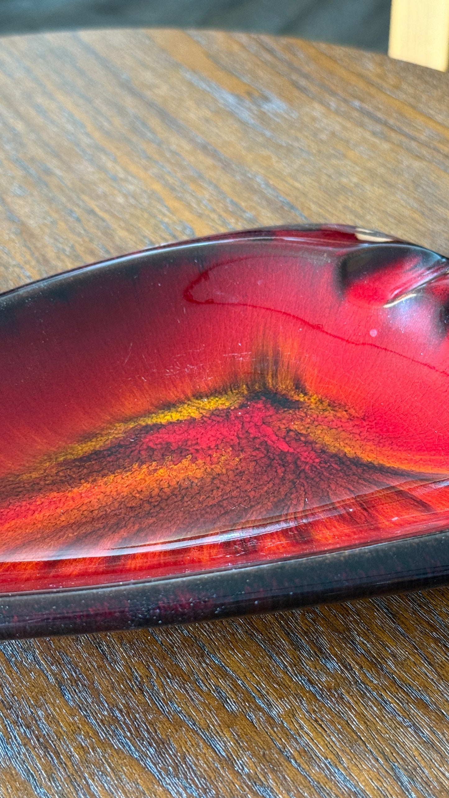 Midcentury Red Ashtray