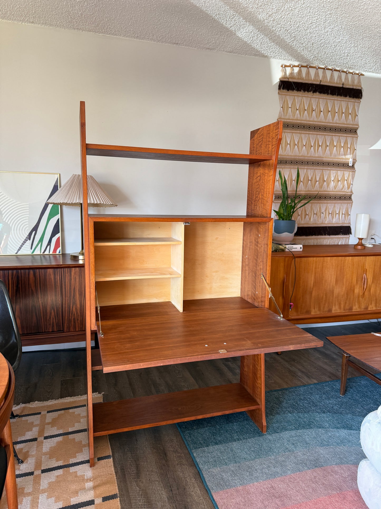 Vintage Freestanding Teak Wall Unit