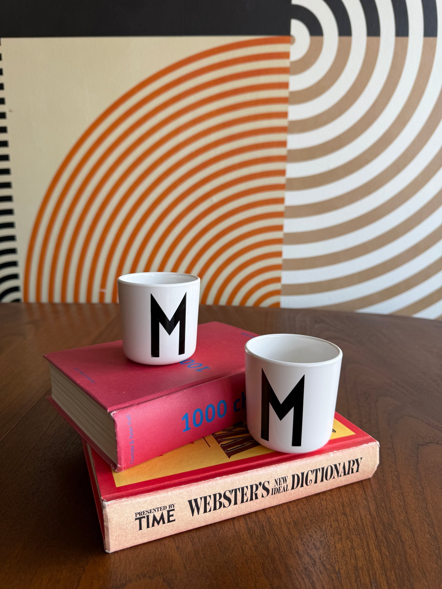 Pair of Design Letters Melamine “M” Cups