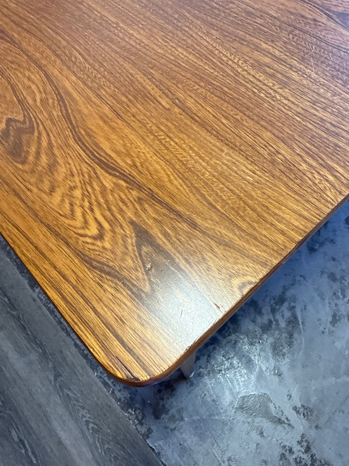 Vintage Fruitwood Dining Table with Two Leaves