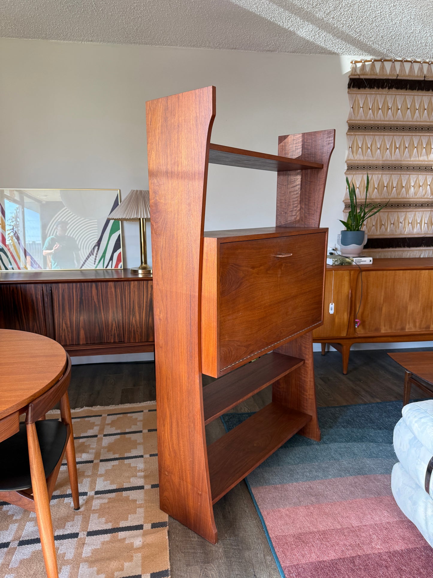 Vintage Freestanding Teak Wall Unit