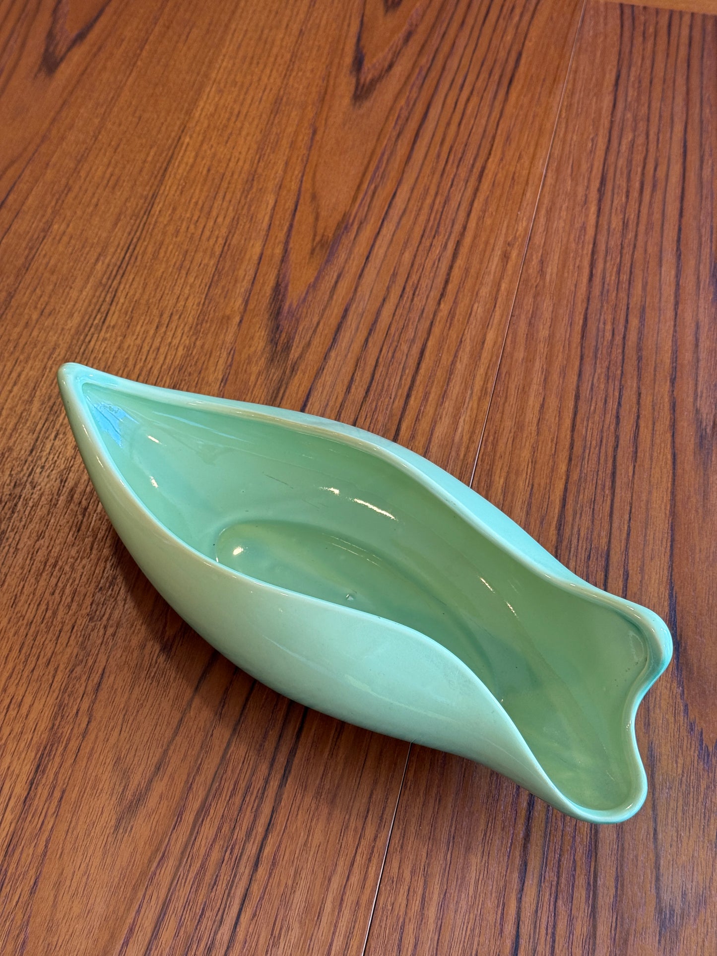 Large Green Beauceware Pottery Ceramic Planter/Bowl