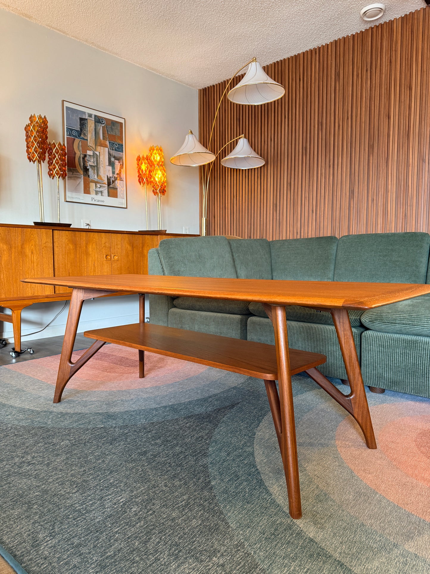 Vintage Midcentury Modern Teak Coffee Table