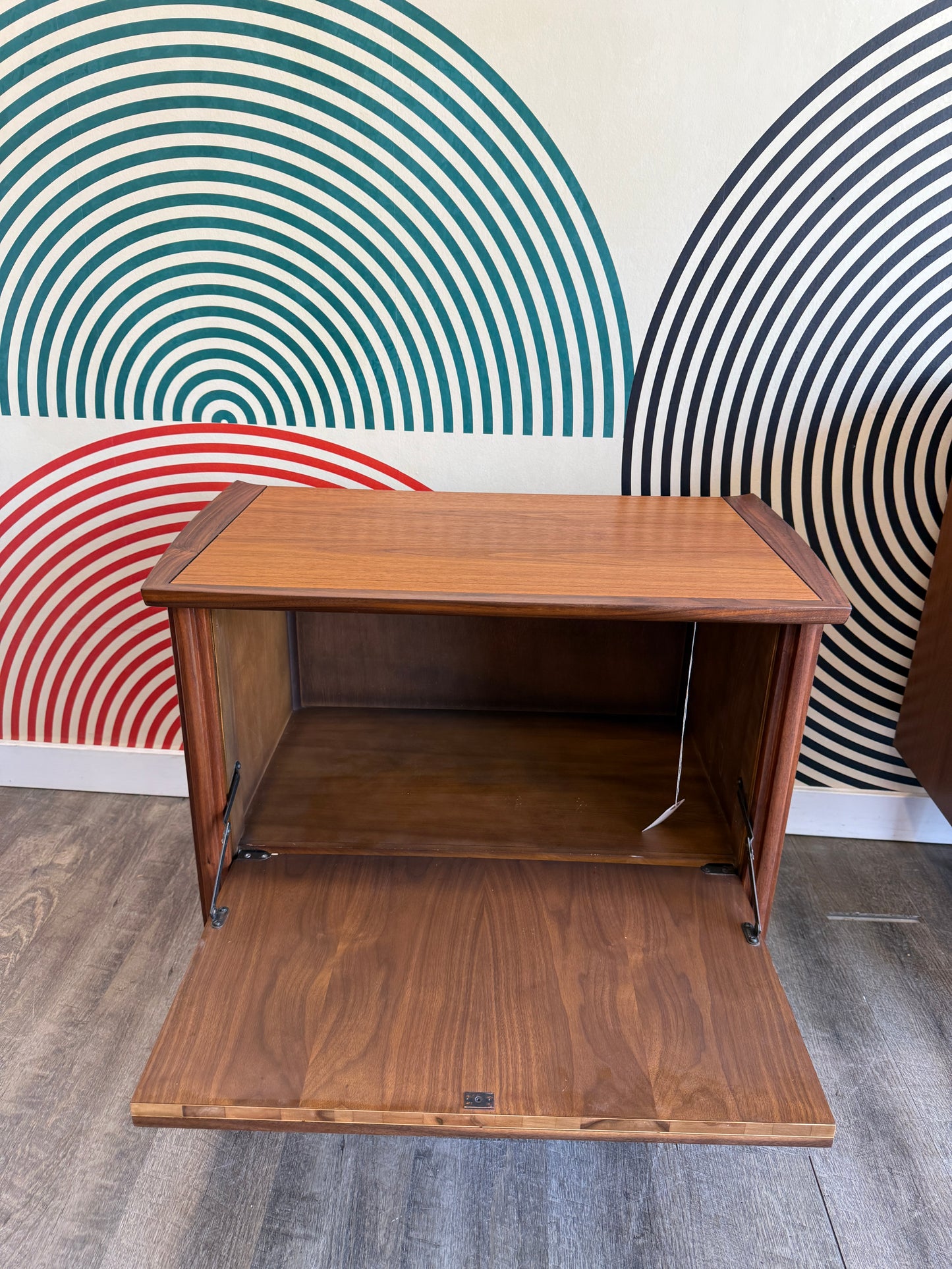 Vintage Walnut Record Cabinet