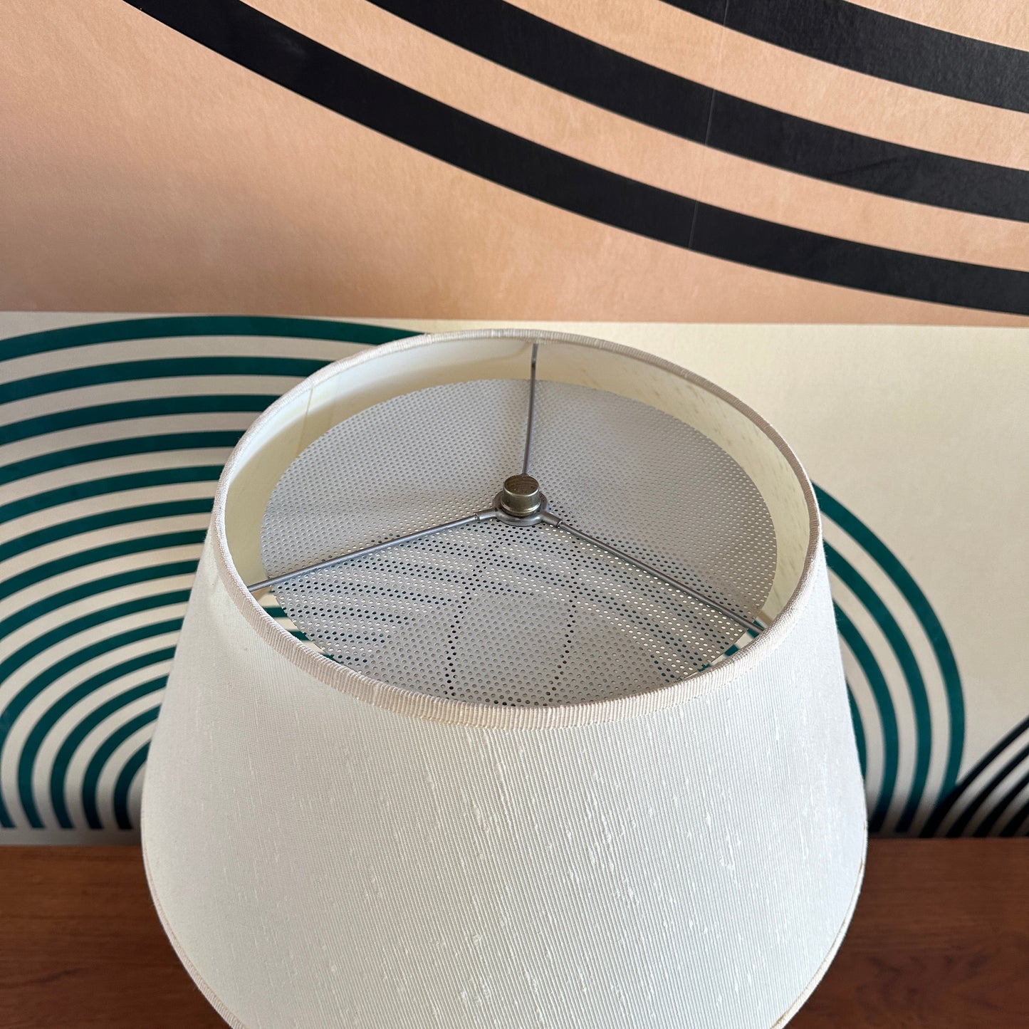 Vintage MCM White Table Lamp