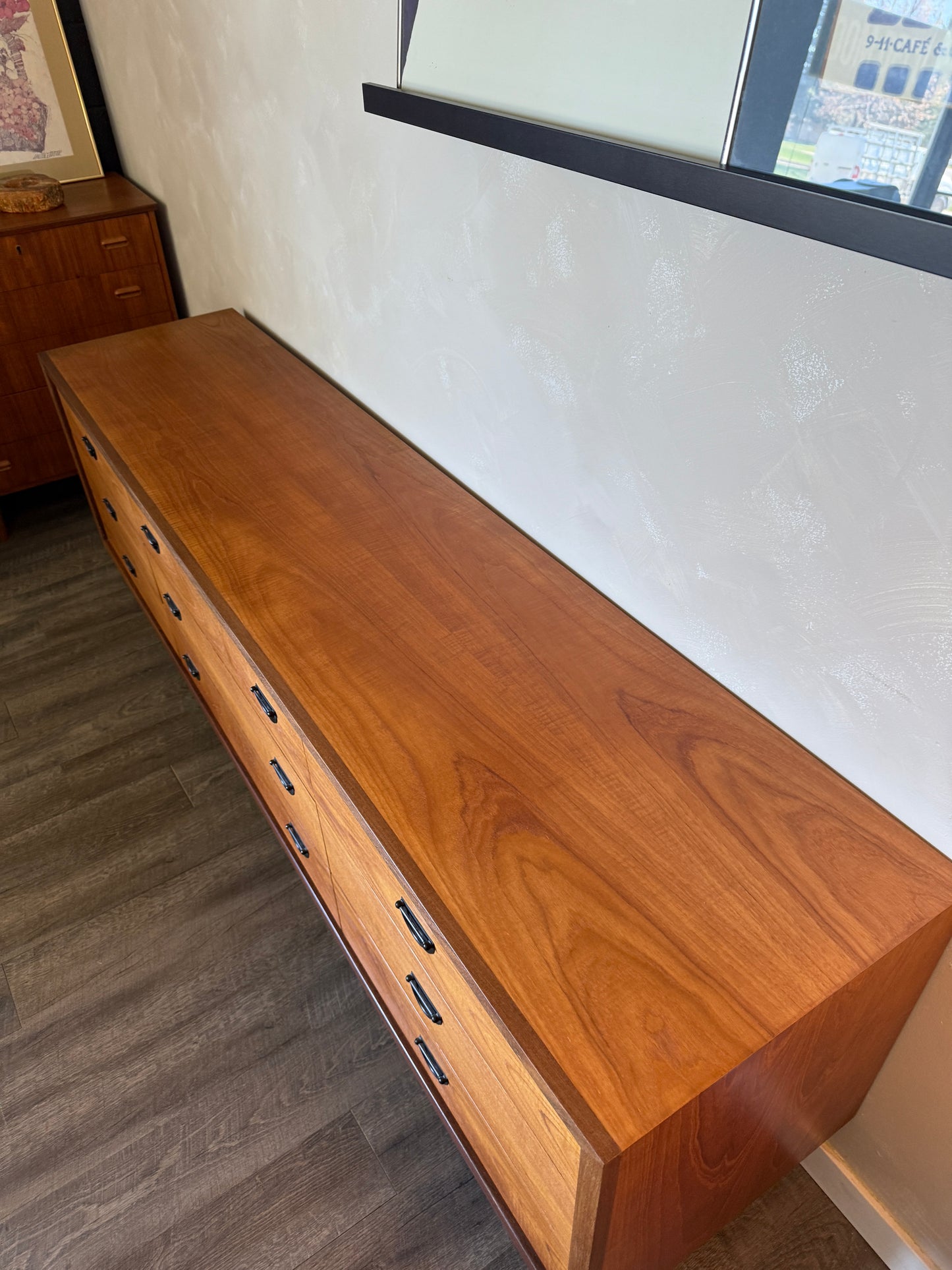 RS Associates Teak 9 Drawer Dresser